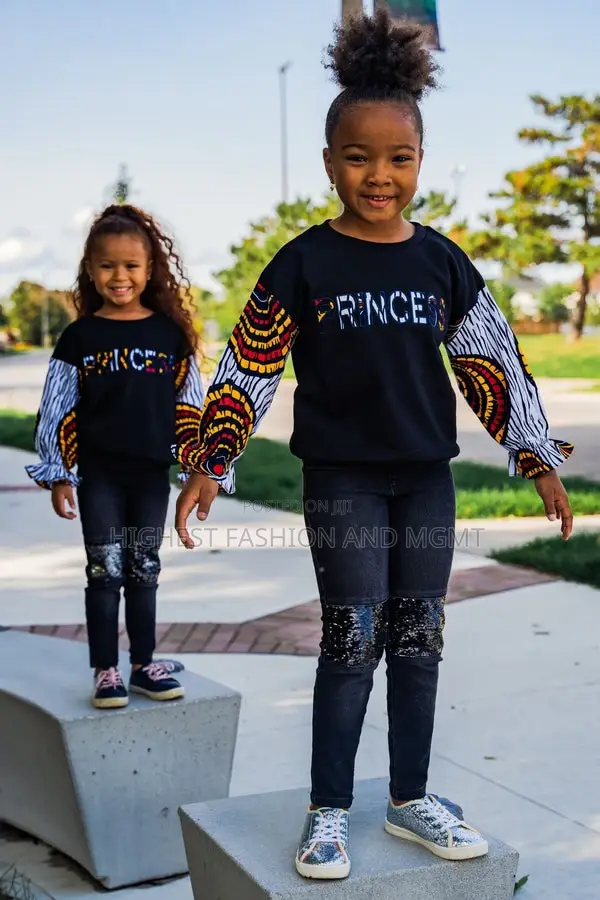 Miwa African Print Girls' Sweatshirt