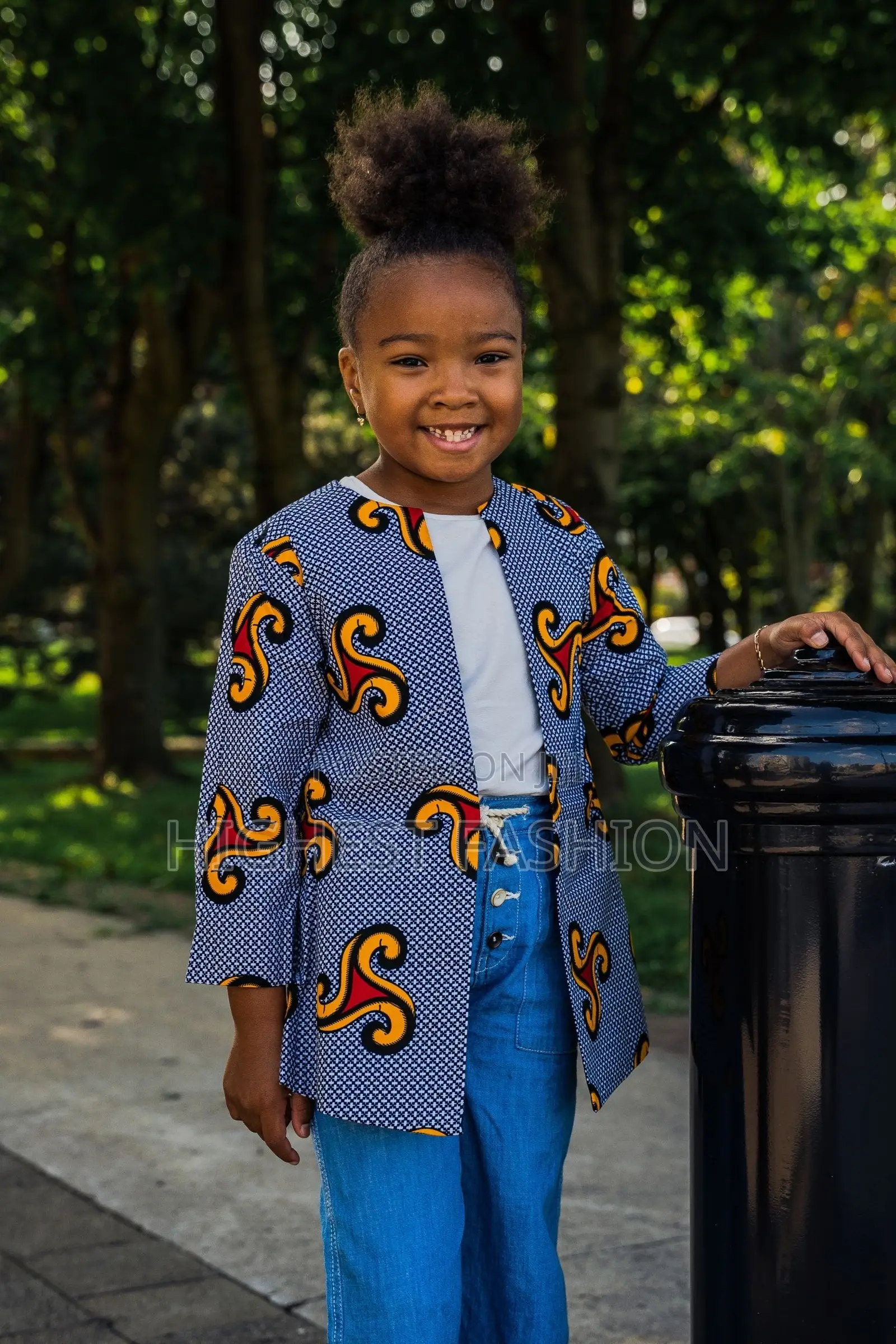 Elise African Print Girls' Jacket