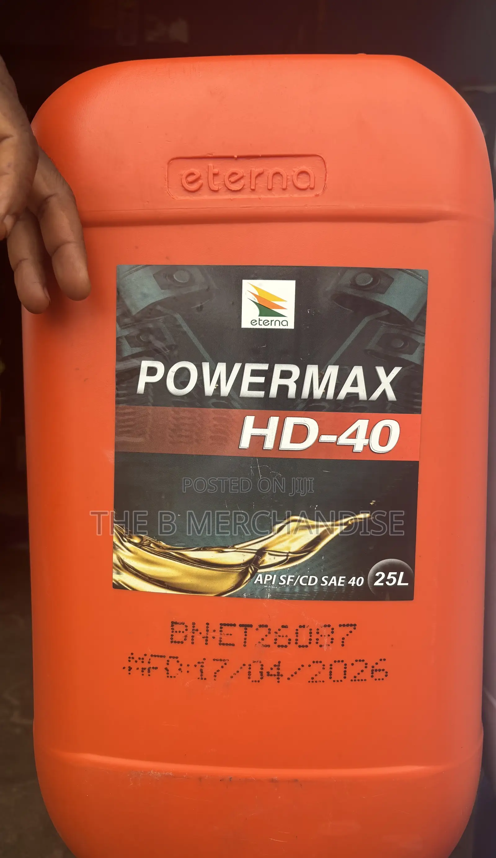 25l Eterna Powermax Hd-40 Engine Oil