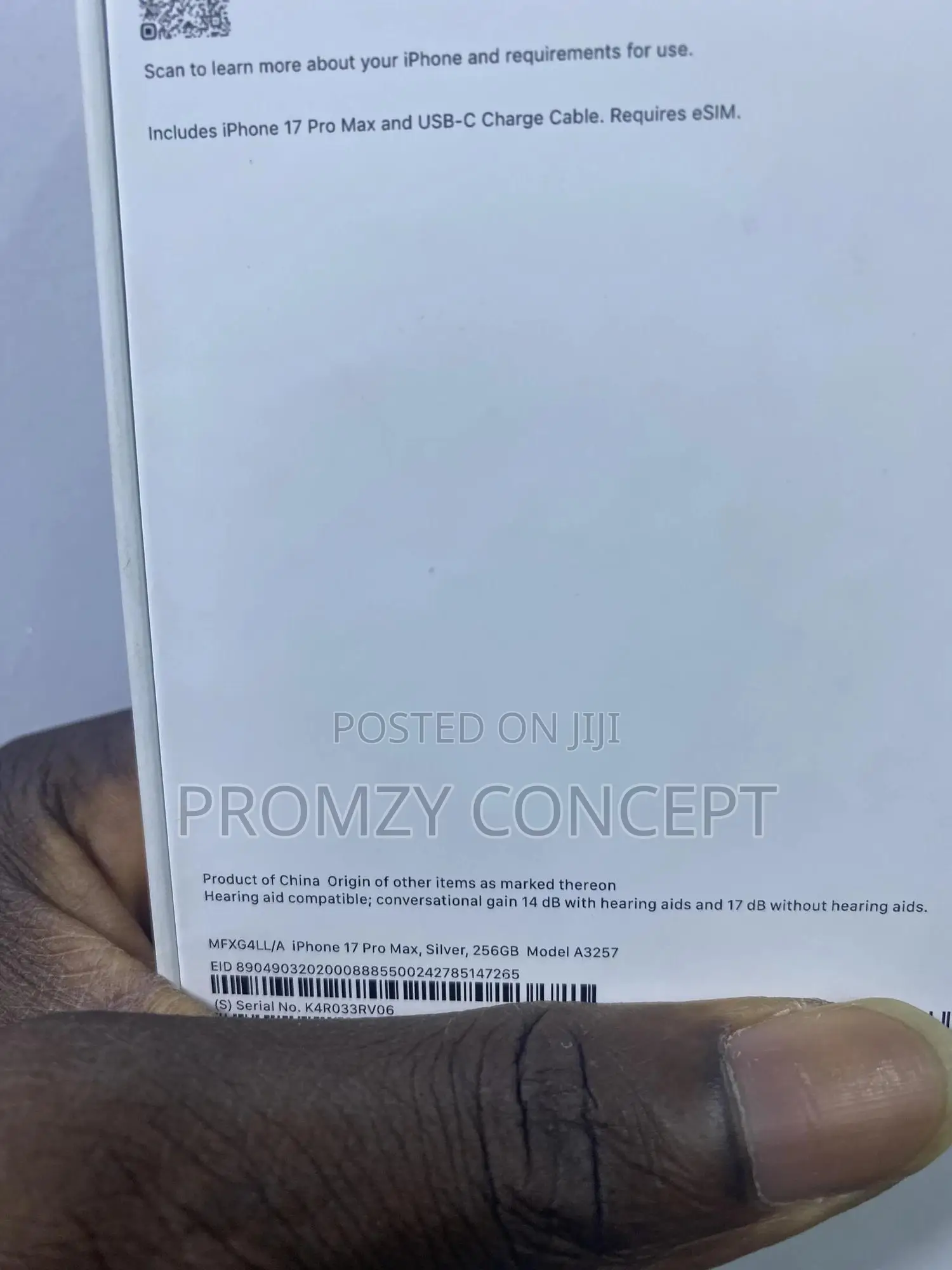New Apple iPhone 17 Pro Max 256 GB White