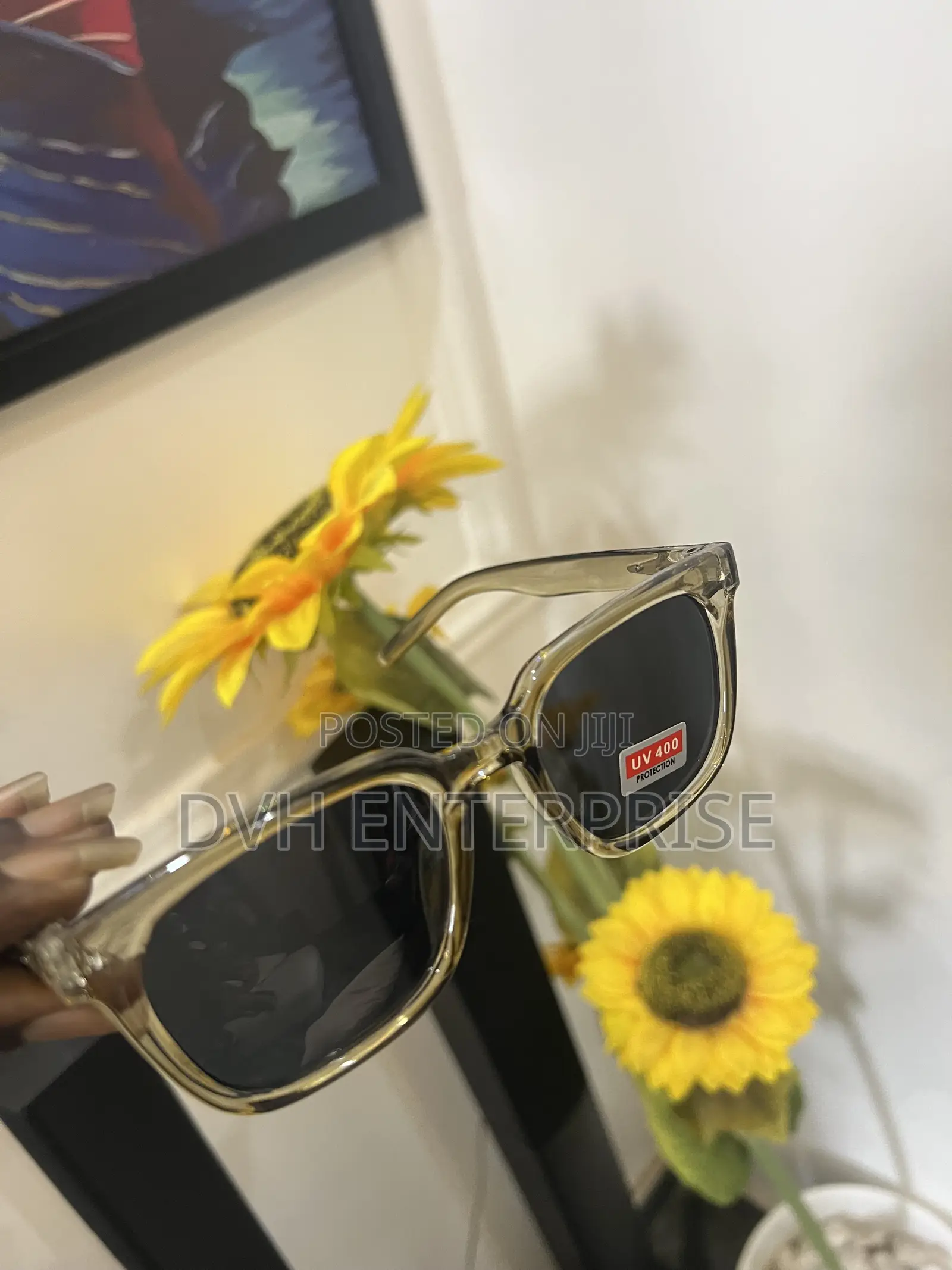 Crystal Frame Uv 400 Sunglasses