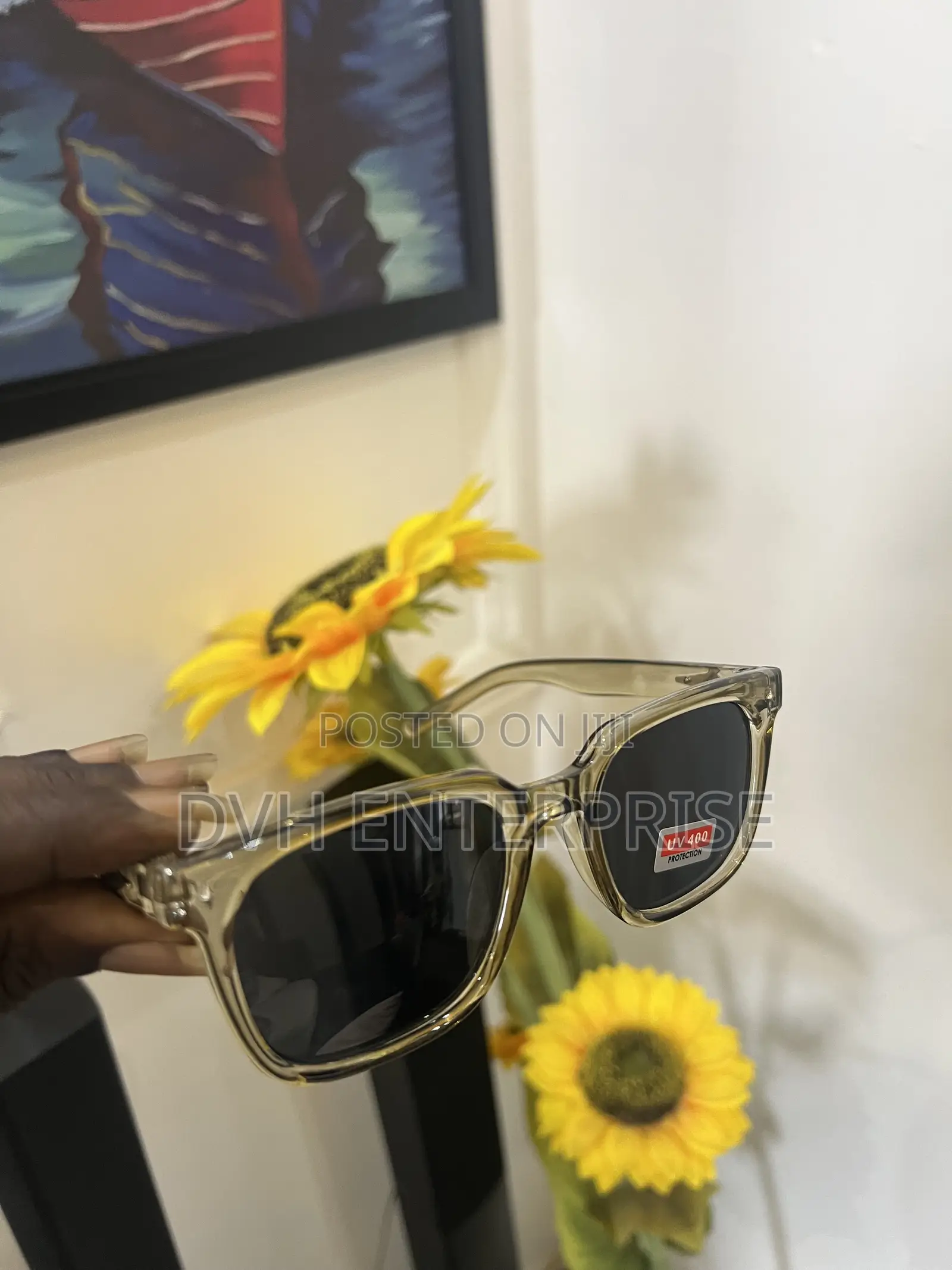 Crystal Frame Uv 400 Sunglasses