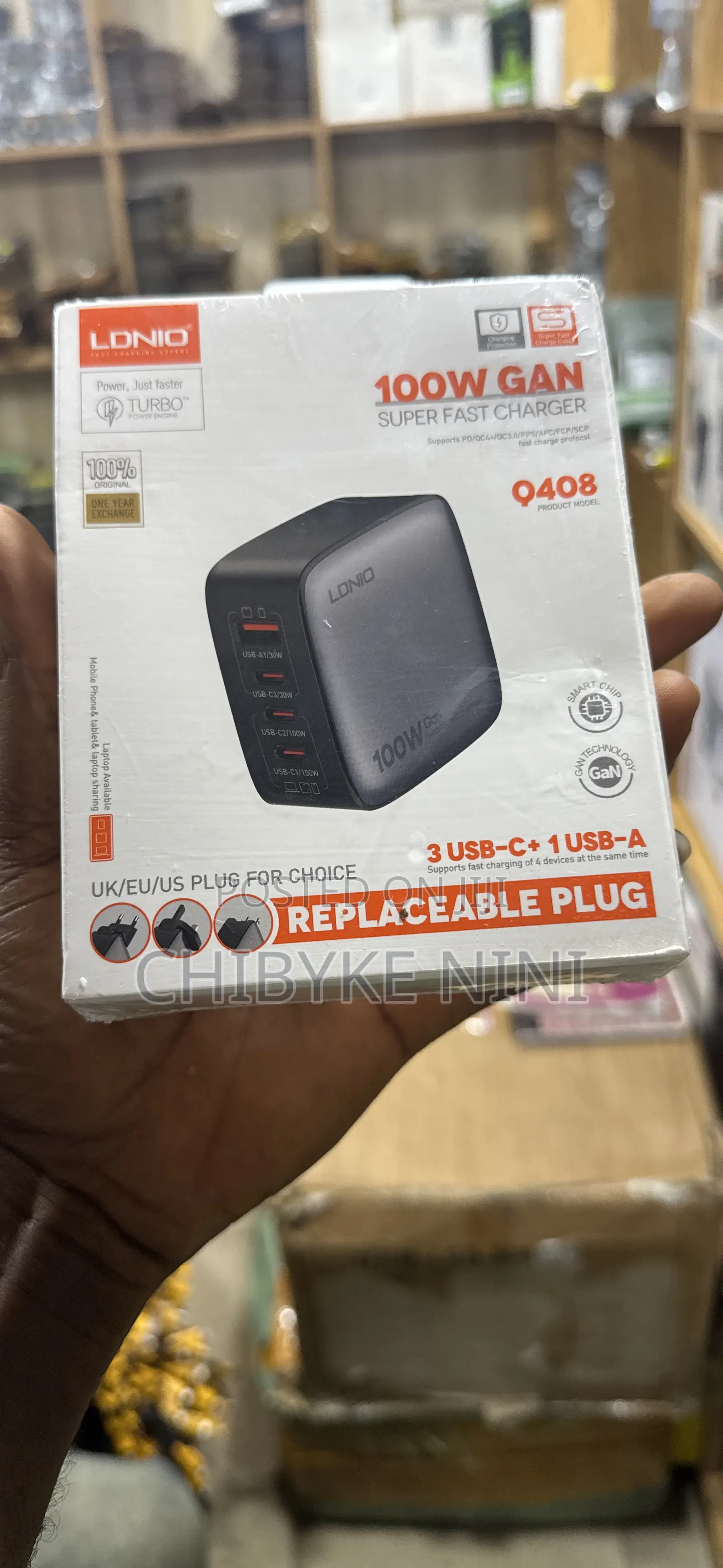 Ldnio 100w Gan Super Fast Charger Q480 3 Usb C 1 Usb A