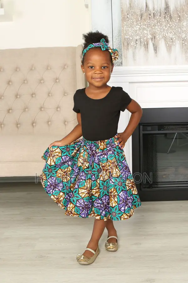 Monu African Print Girls' Skirt