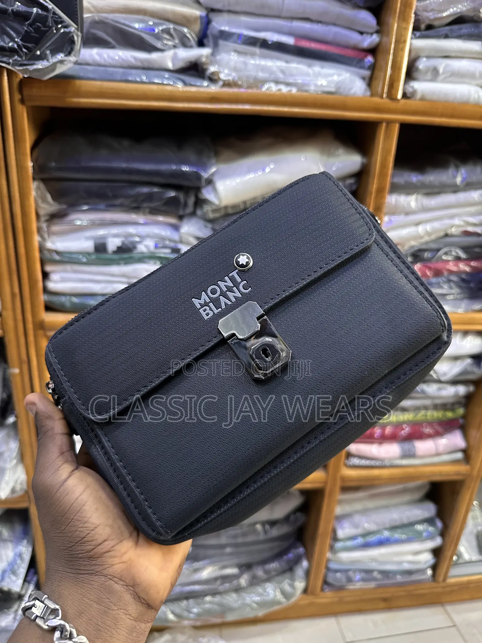 Leather Mont Blanc With Pen Available in Black