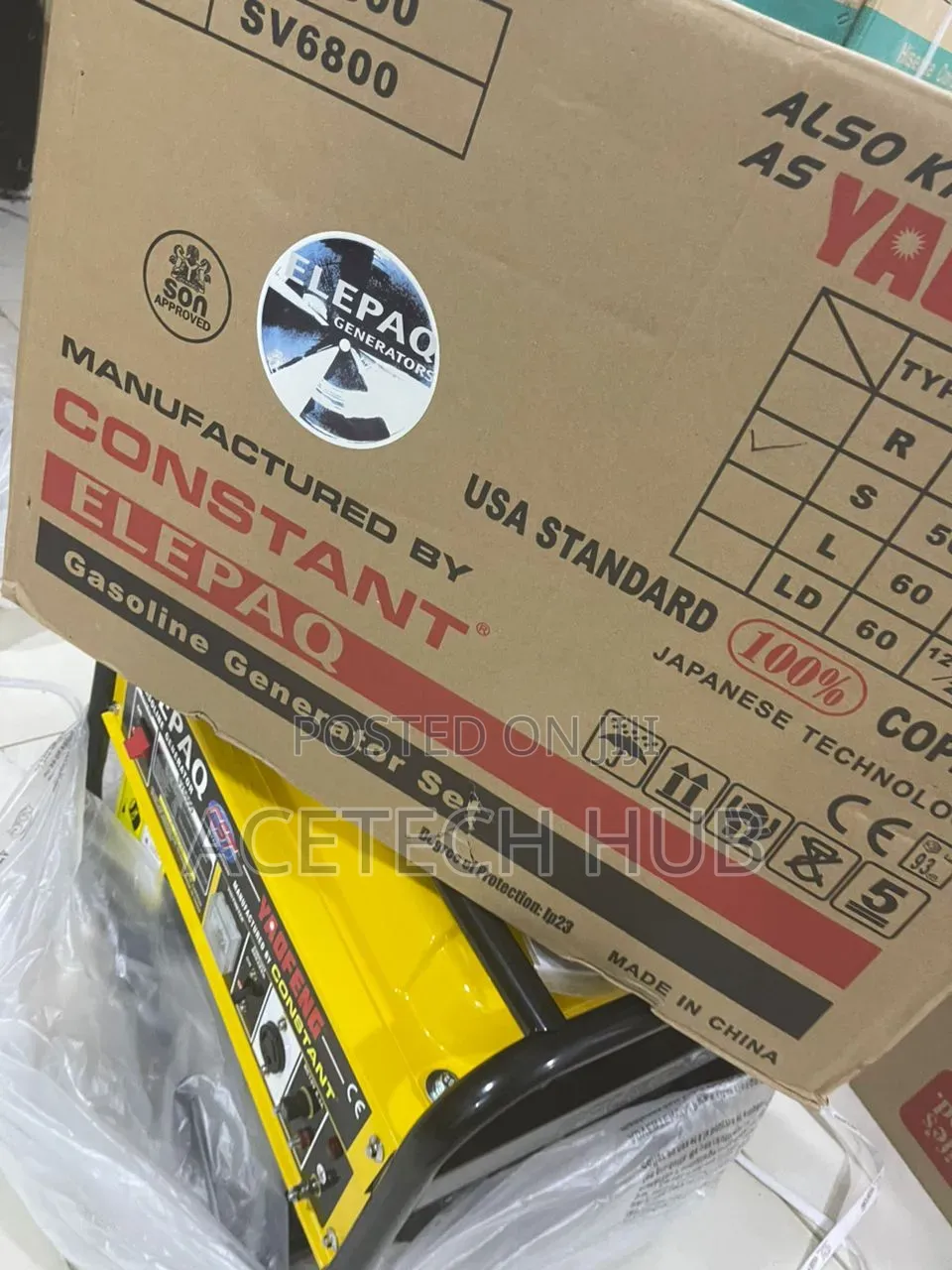 Elepaq Sv6800 Manual Start Generator Available