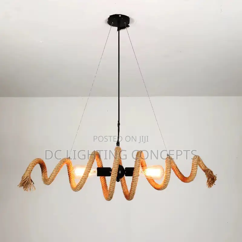 Vintage Sisal Retro Hemp Rope Pendant Light