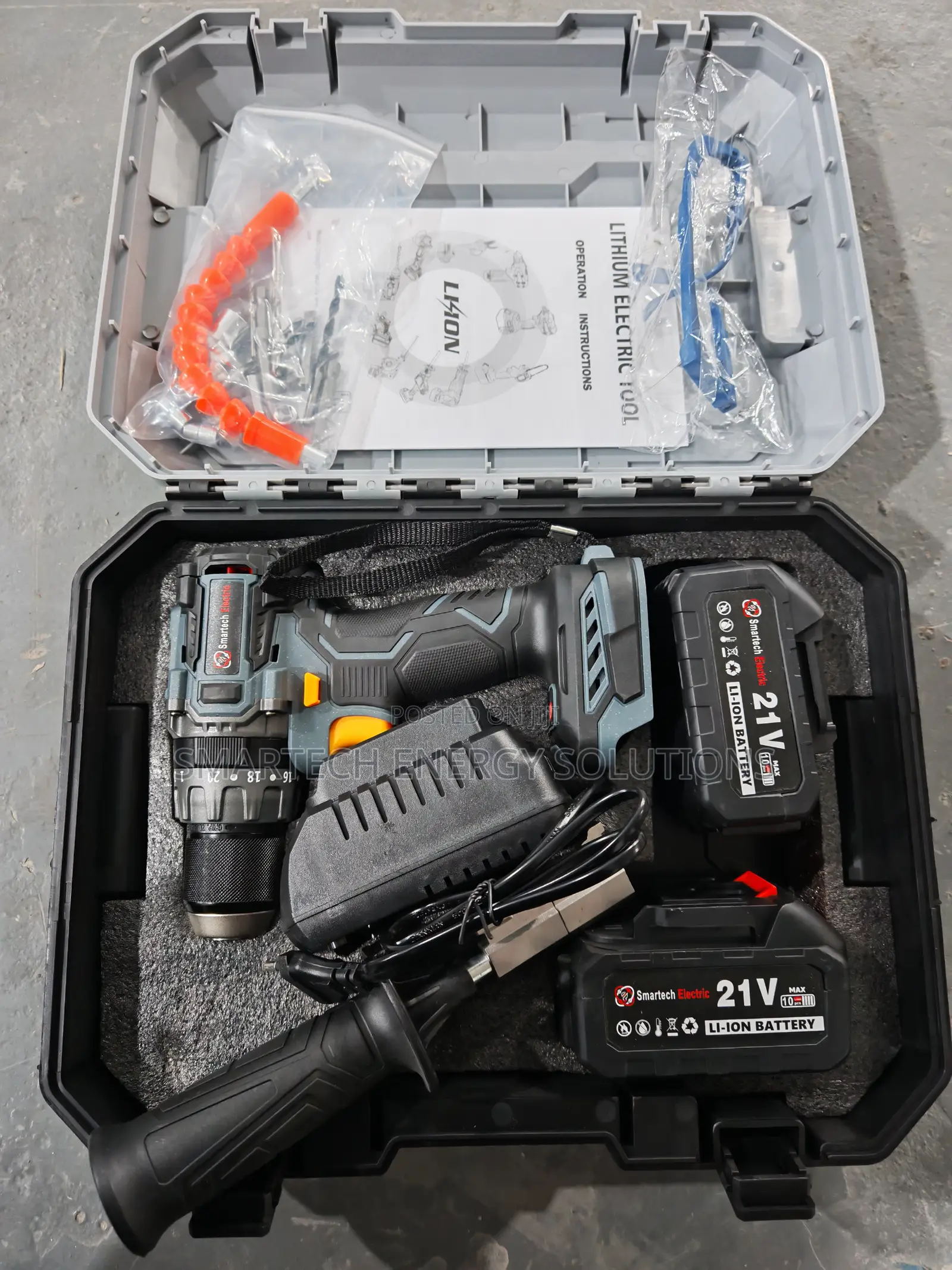 Smartech 21v Cordless Hammer 120n.M Brushless Drill Set for Wood Metal