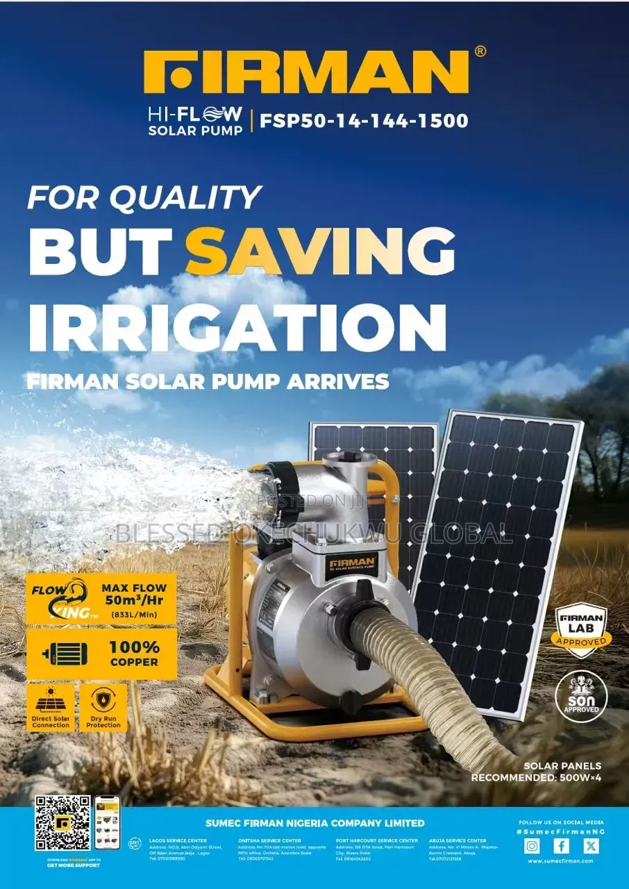 2hp Firman Dc Solar Pump for Irrigation Civil Use FPS-14-144-1500