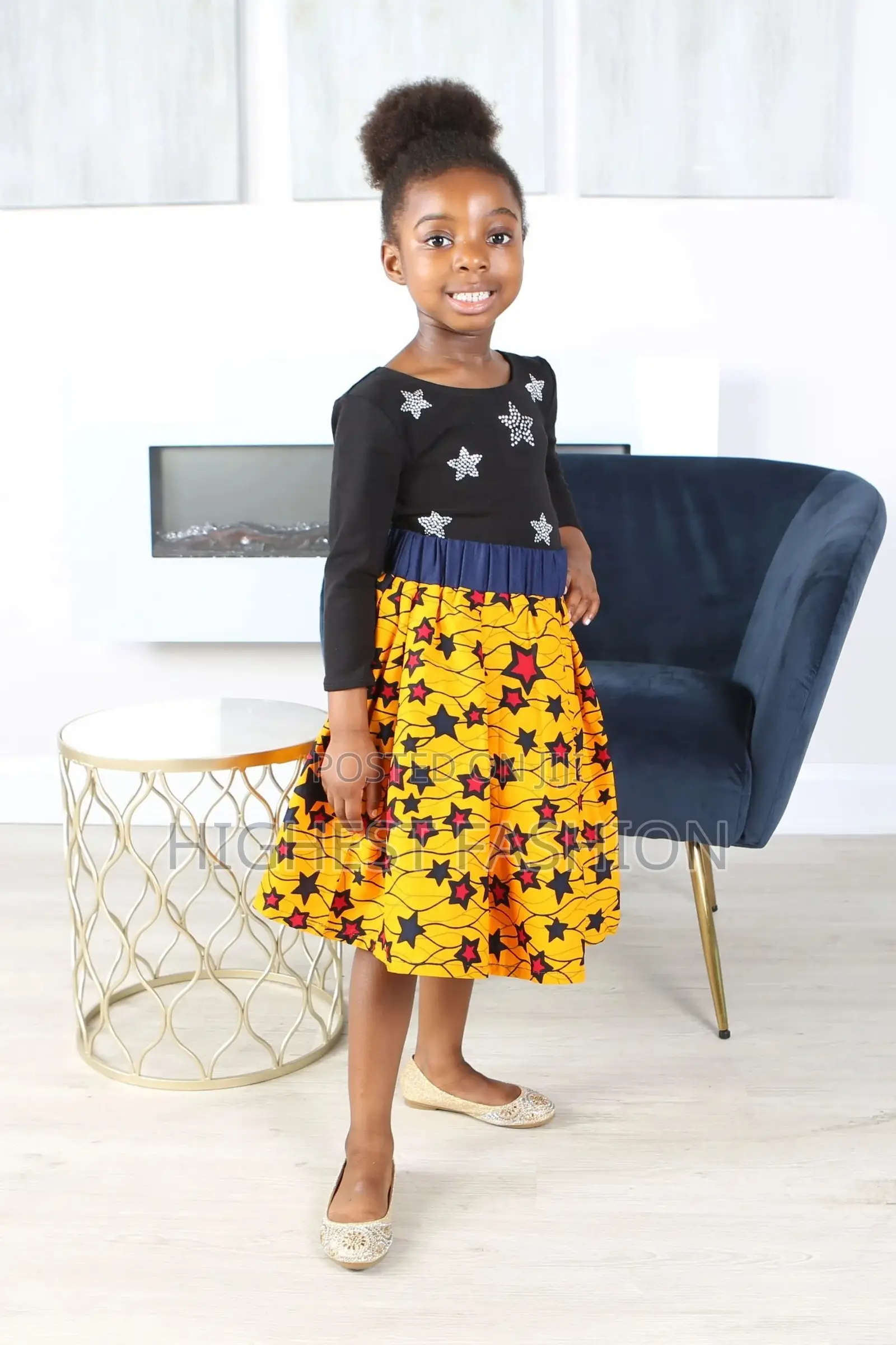 Kafila African Print Girls' Skirt