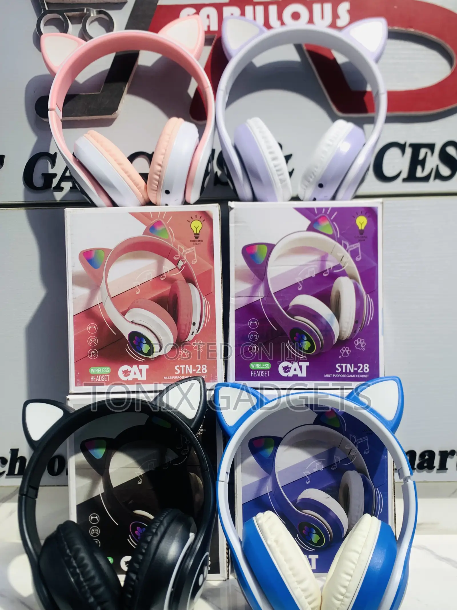 Cat Wireless Headset for Both Kids and Adults