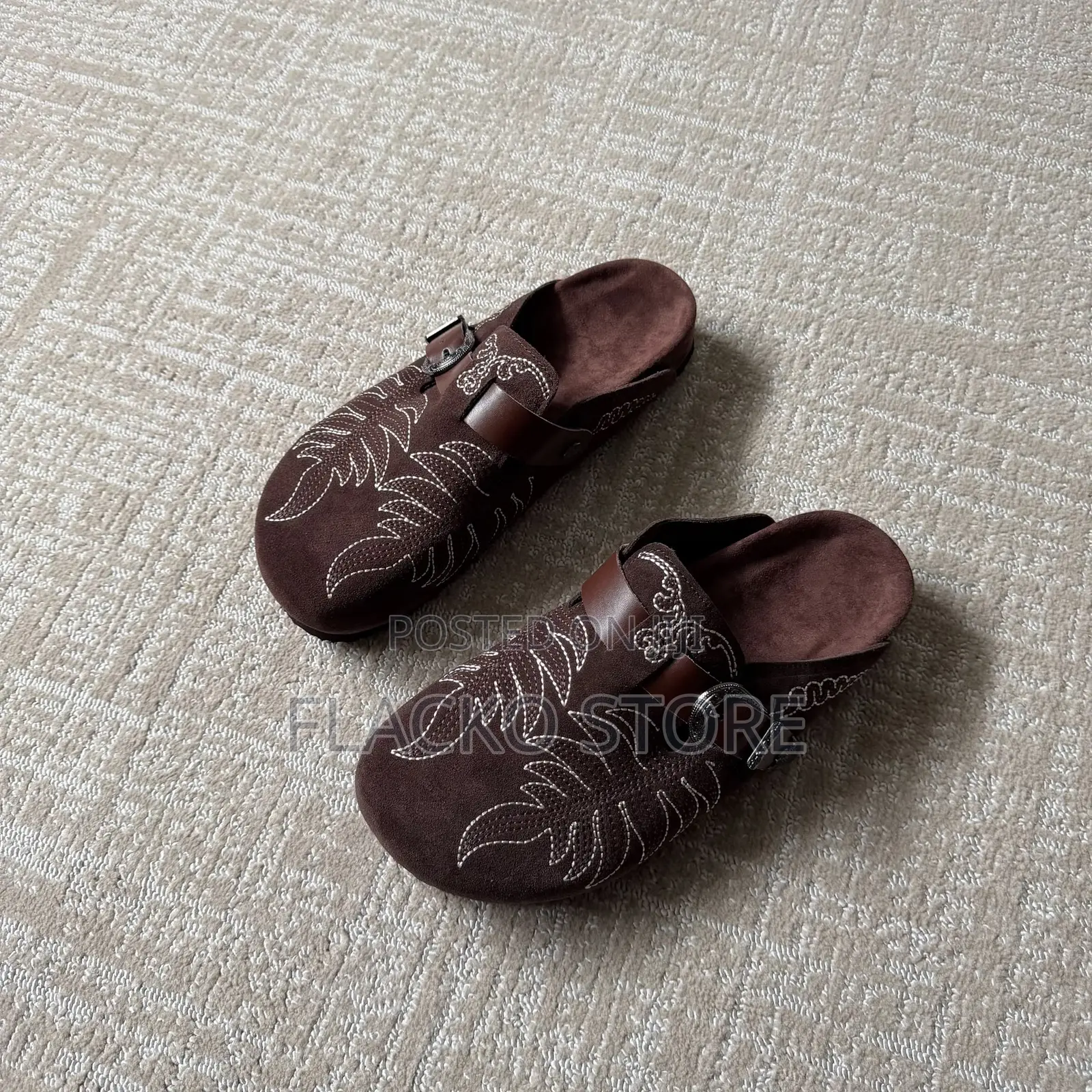 Original Embroidered Cow Boy Clogs Mules