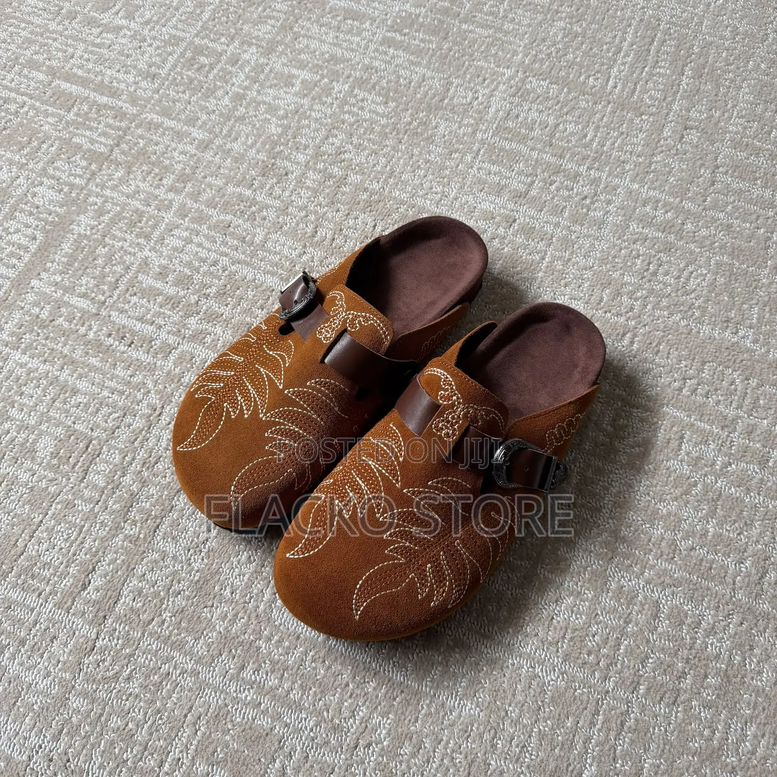 Original Embroidered Cow Boy Clogs Mules