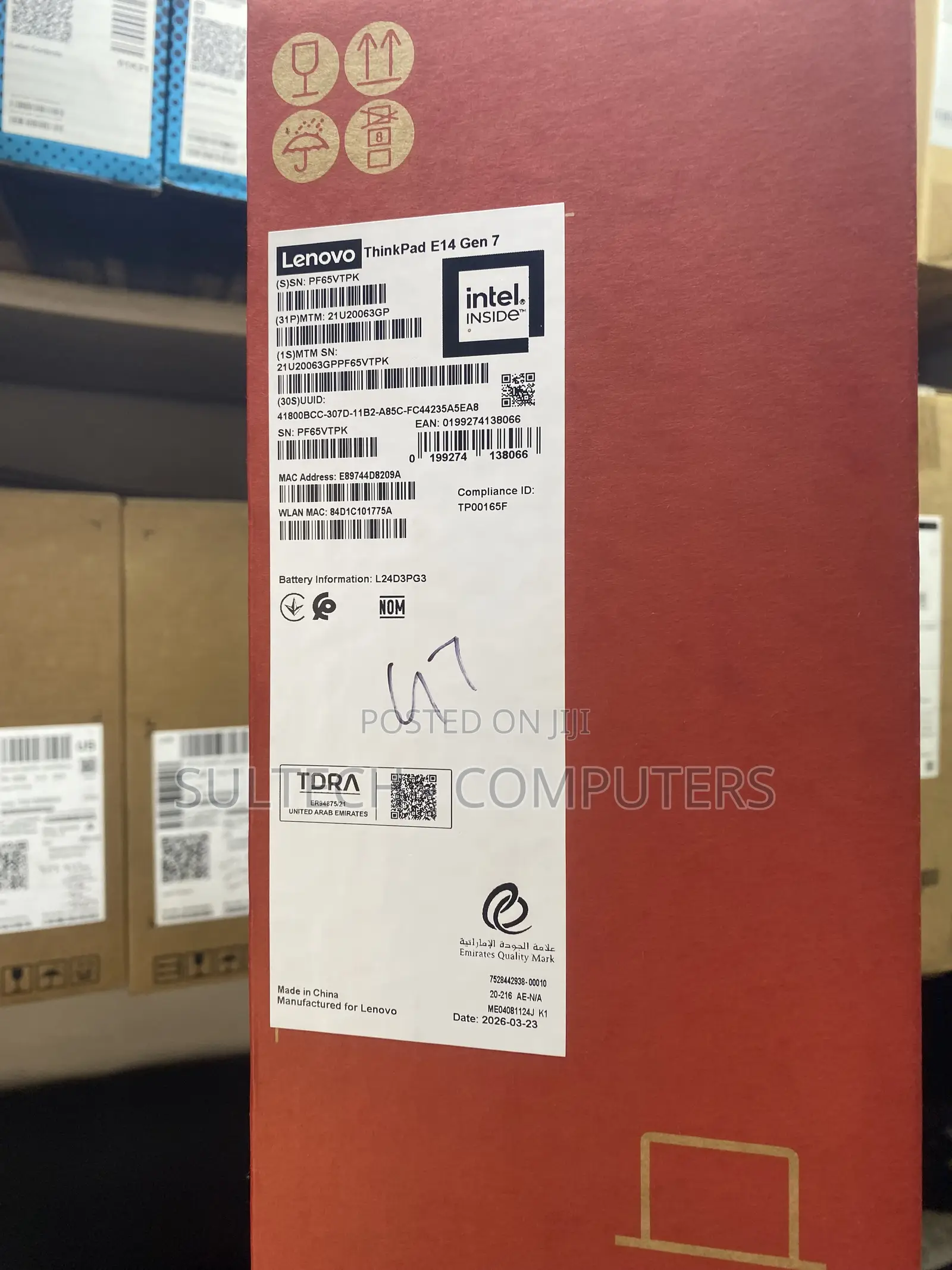 New Laptop Lenovo ThinkPad E14 Gen 6 16GB Intel Core Ultra 7 SSD 512GB