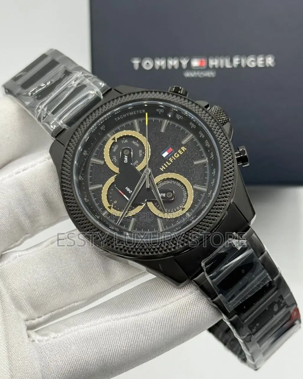 Tommy Hilfiger Quality Luxury Men Chain Wristwatch