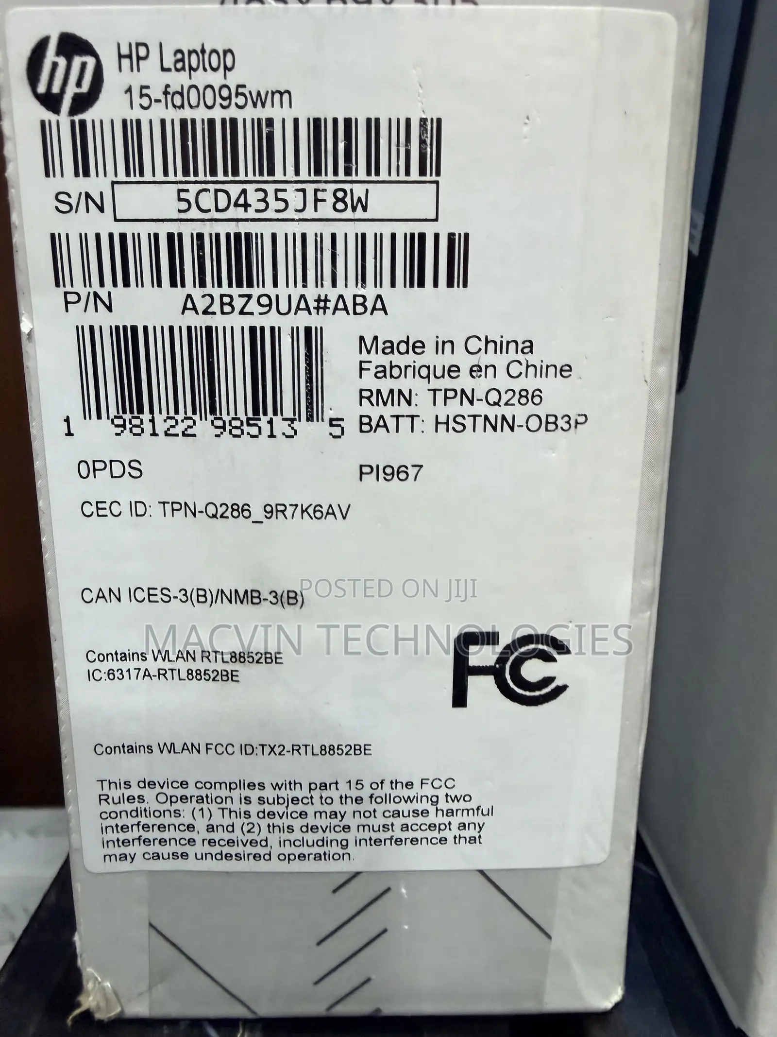 New Laptop HP 15 8GB Intel Core i5 SSD 256GB