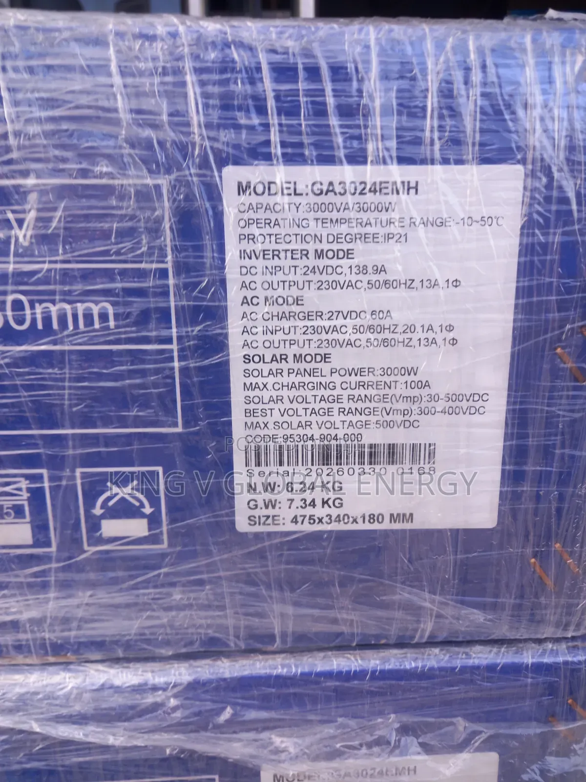 Vanyo Solar 3kva/24v Solar Hybrid Inverter