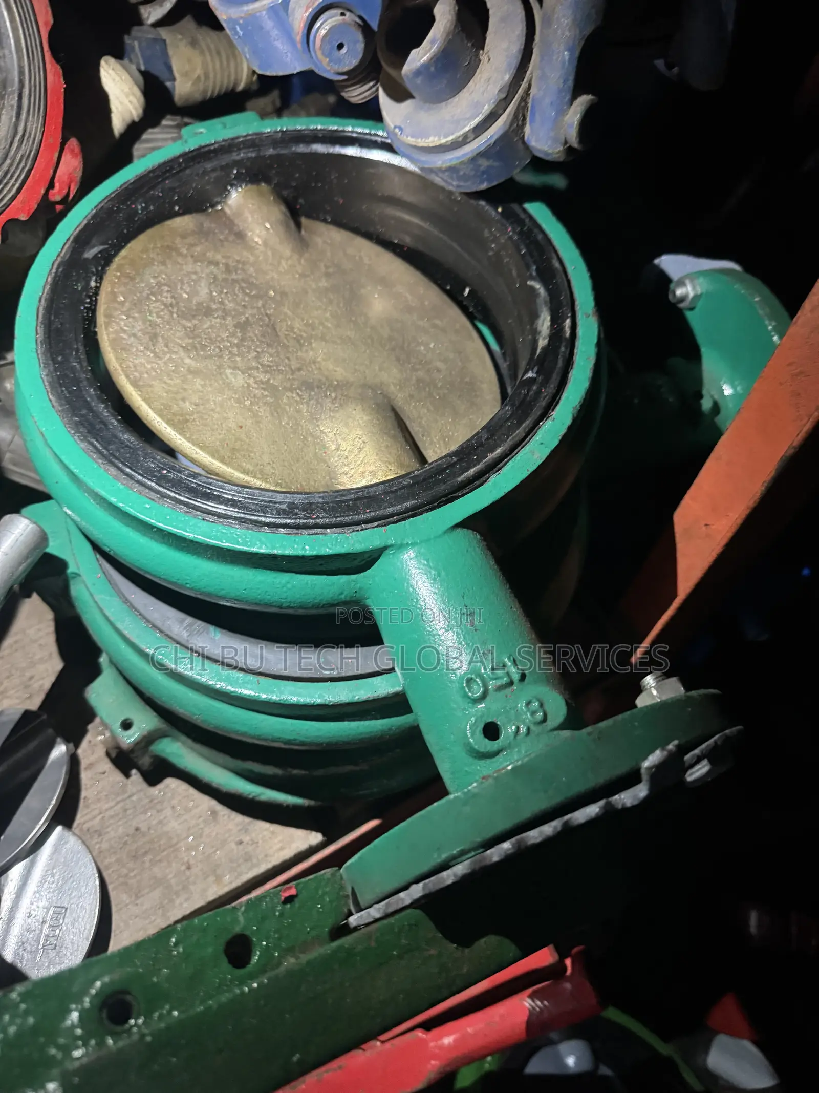 Demco Ne-C Series Butterfly Valve in a Green Finish