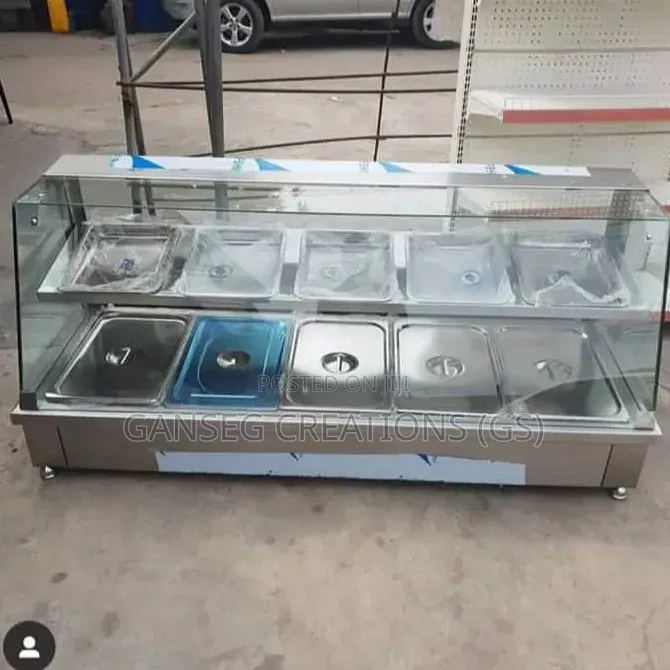 Stainless Steel Bain Marie Food Display Warmer Showcase (10 Pans)