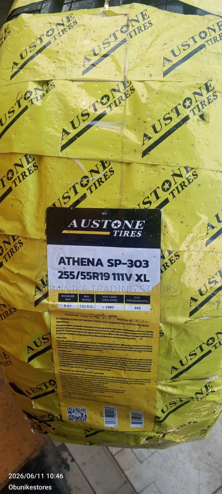 255/55r19 Austone Tyre.