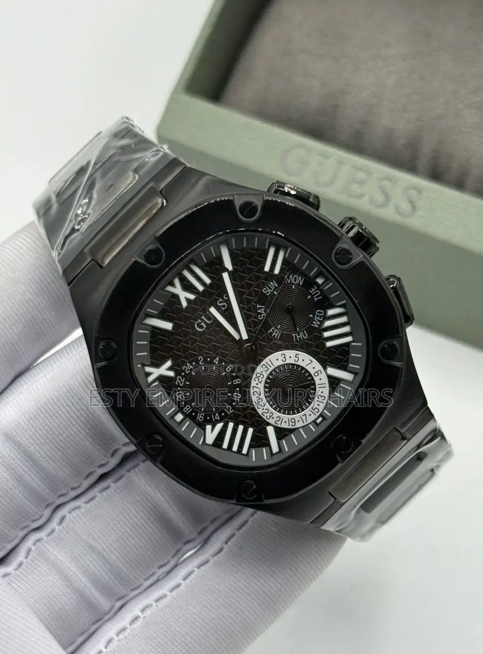 Guess Quality Luxury Men Stainless Steel Wristwatch