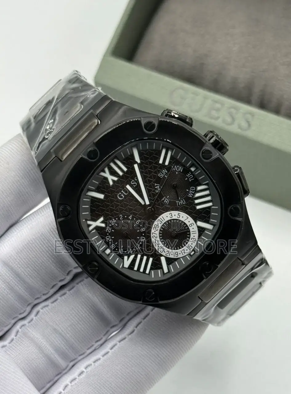 Guess Quality Luxury Men Stainless Steel Wristwatch