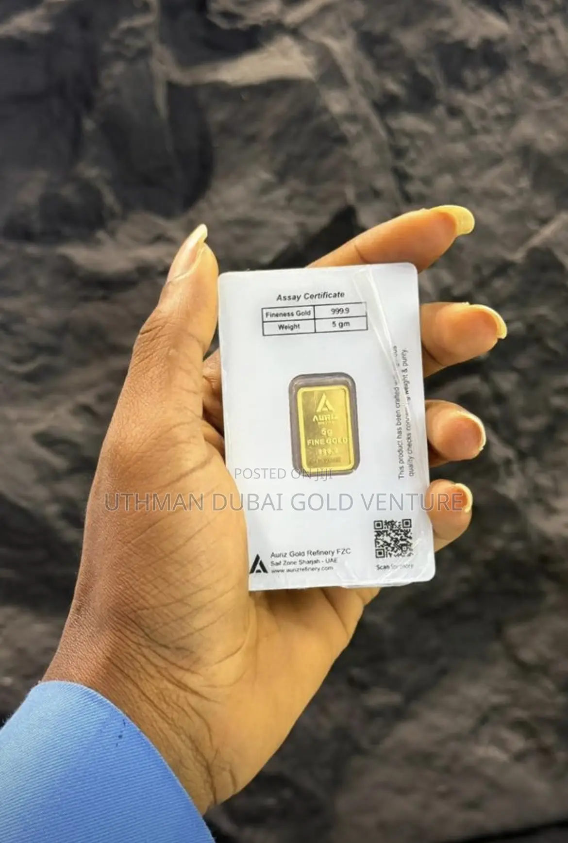 Original Unmelted Gold Bar