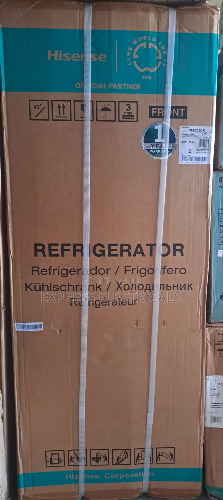 Hisense 255l Double Door Refrigerator Ref205dr - 1yr Warranty - New