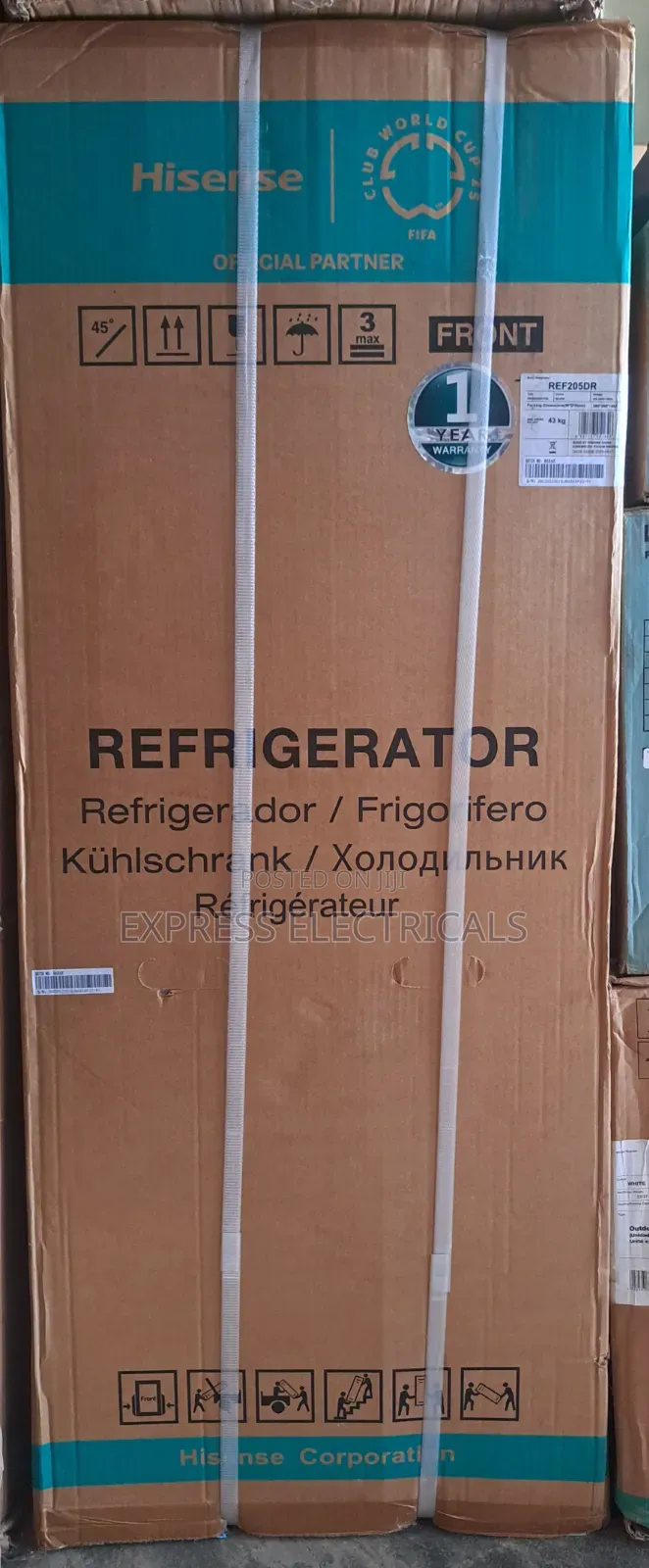 Hisense 255l Double Door Refrigerator Ref205dr - 1yr Warranty - New