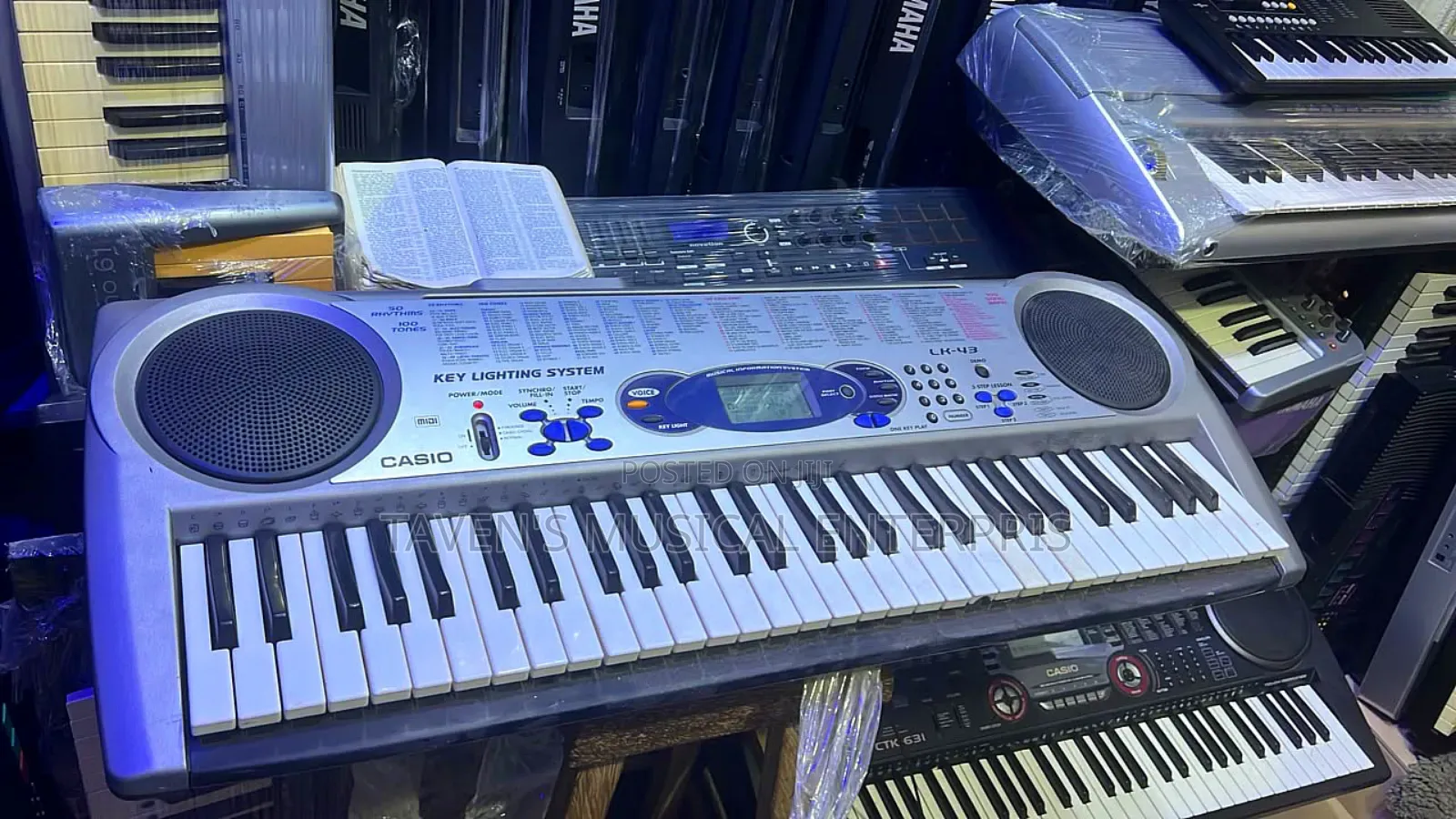 Casio Lk-43 Digital Keyboard Featuring a Key Lighting System