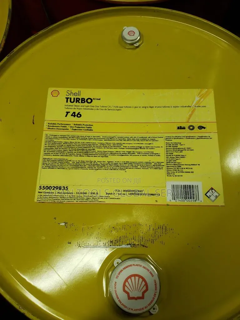 Shell Turbo T 46 Turbine Oil (208liters)
