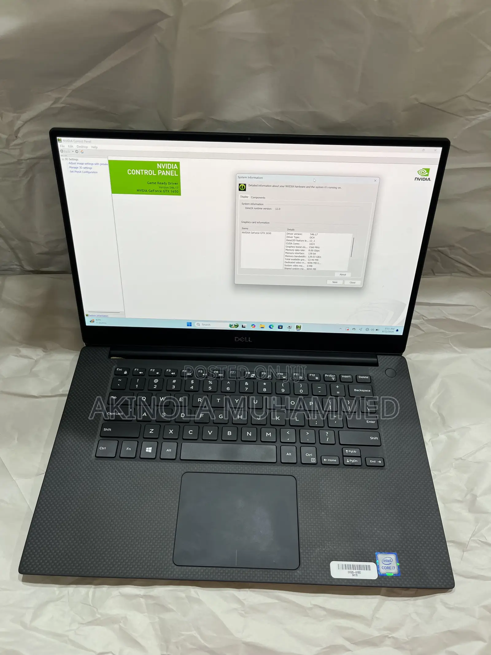 Laptop Dell XPS 15 16GB Intel Core i7 SSD 512GB