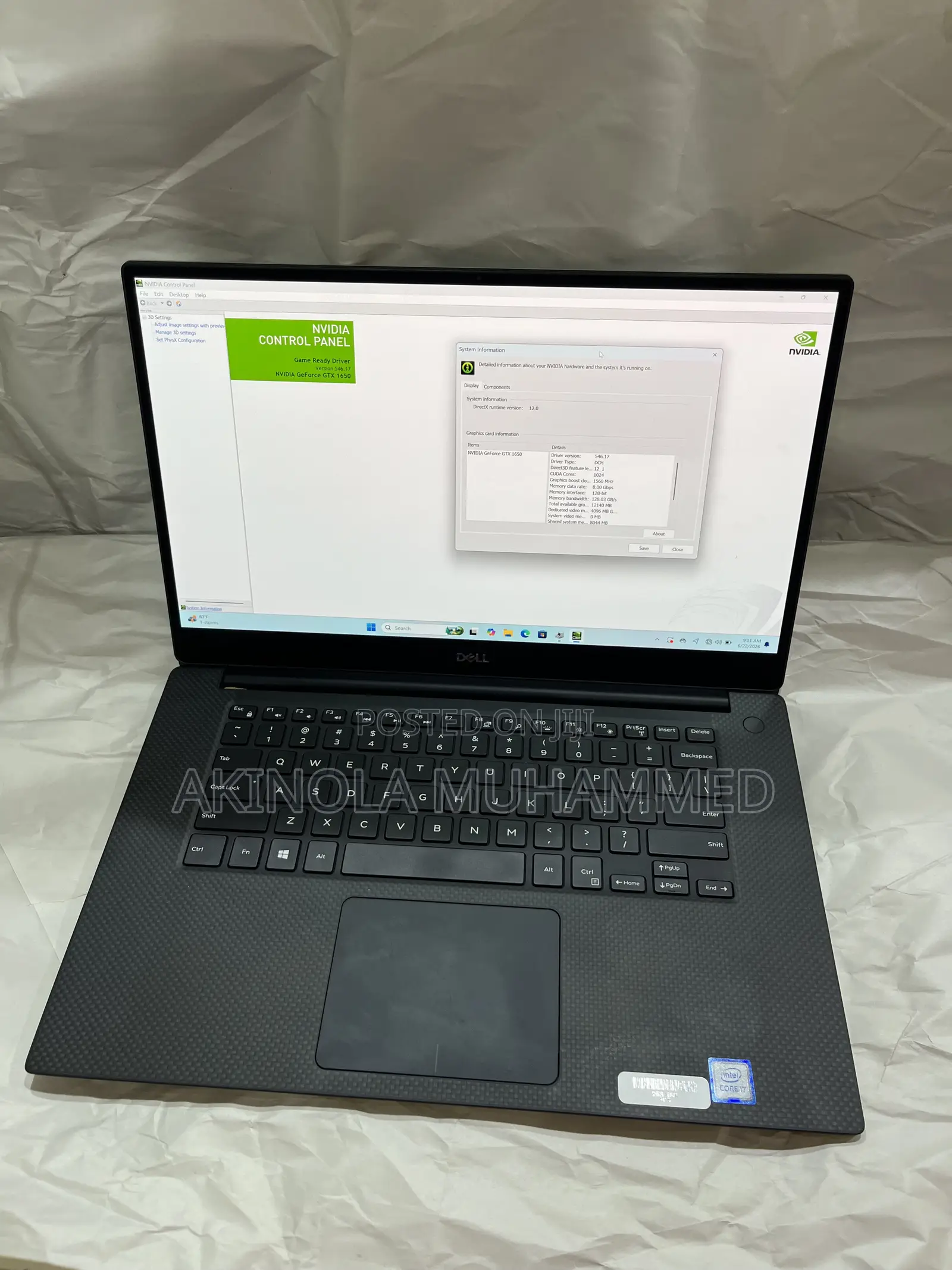 Laptop Dell XPS 15 16GB Intel Core i7 SSD 512GB