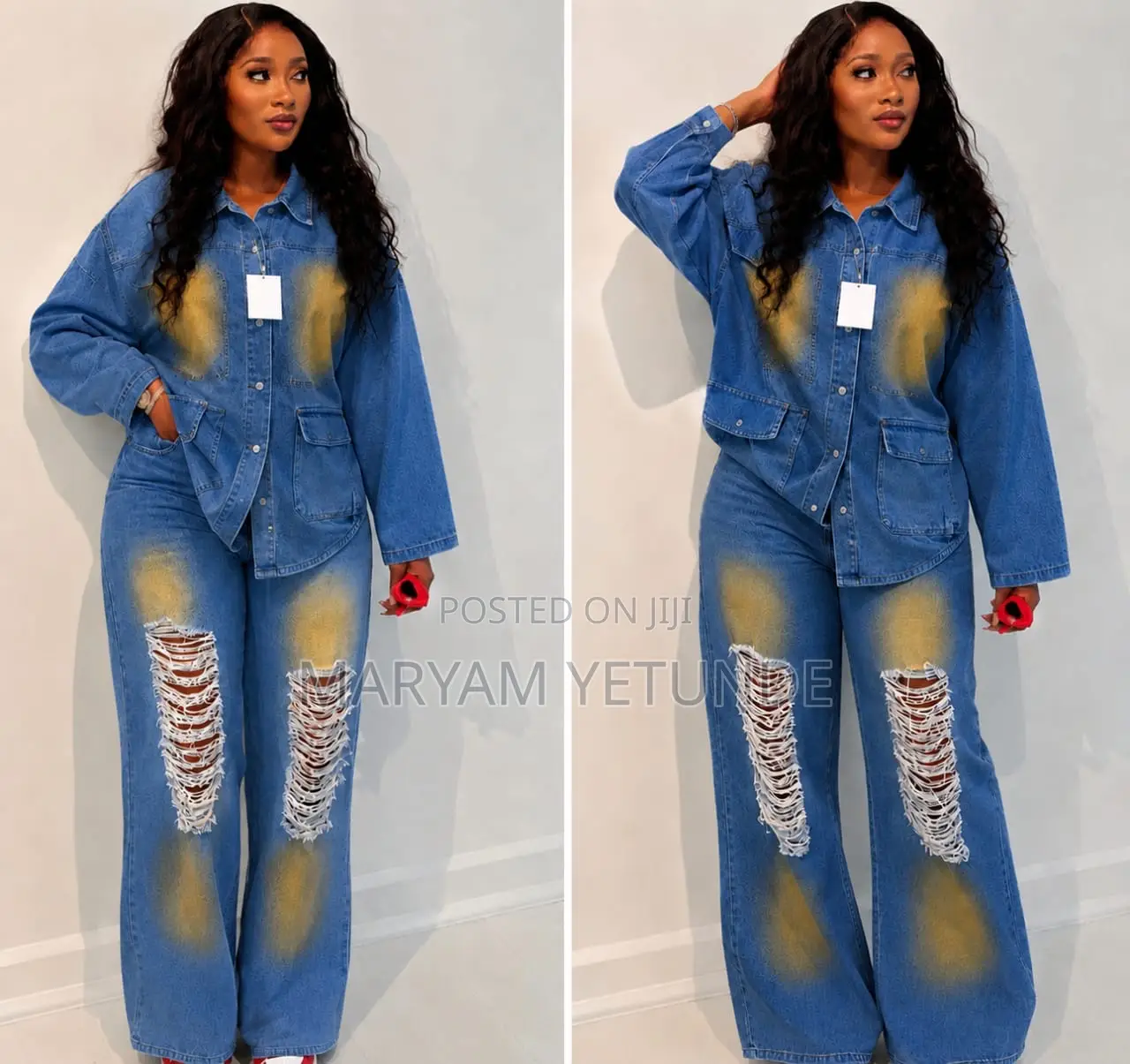 Fashion Luxury Denim Up and Down Jeans