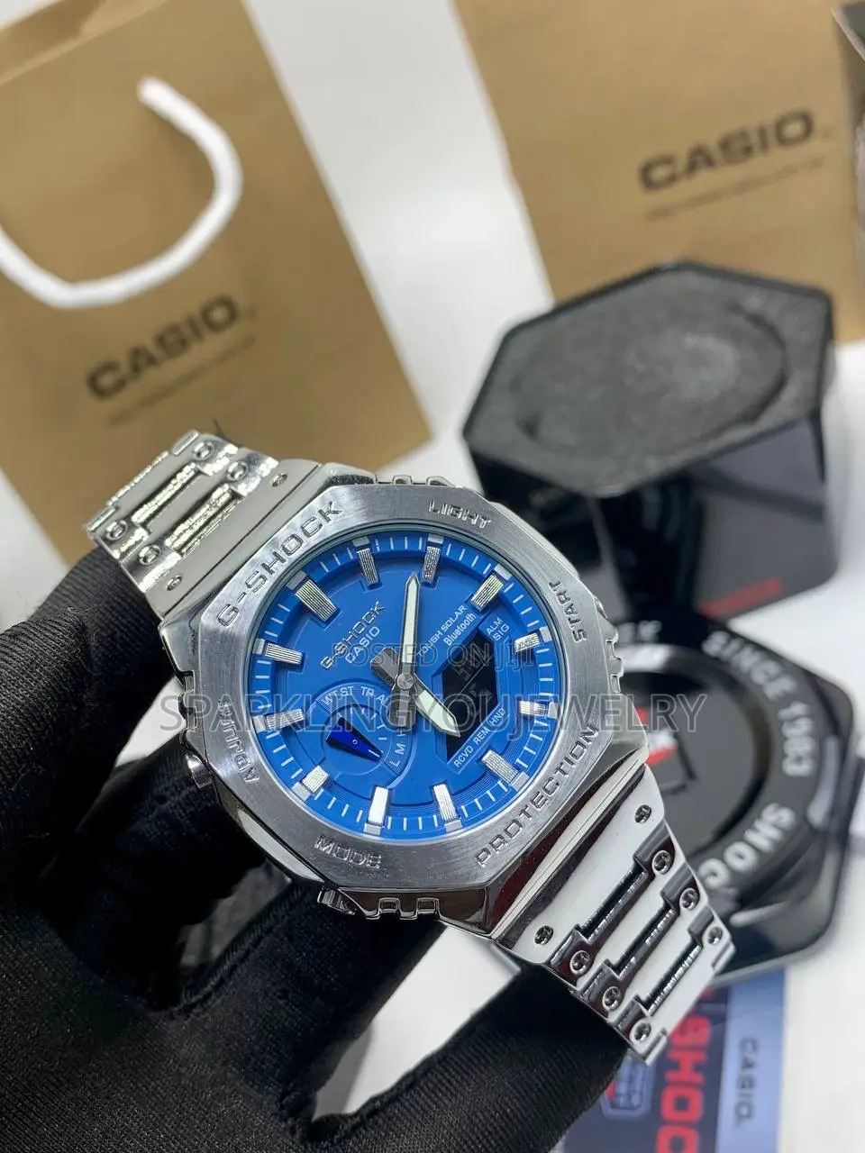 Stainless Steel G-Shock Watch, Water Proof, Analog Digital Display