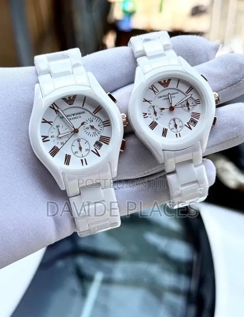 Emporio Armani Couples Stainless Ceramic Watch, With Active Chronogra