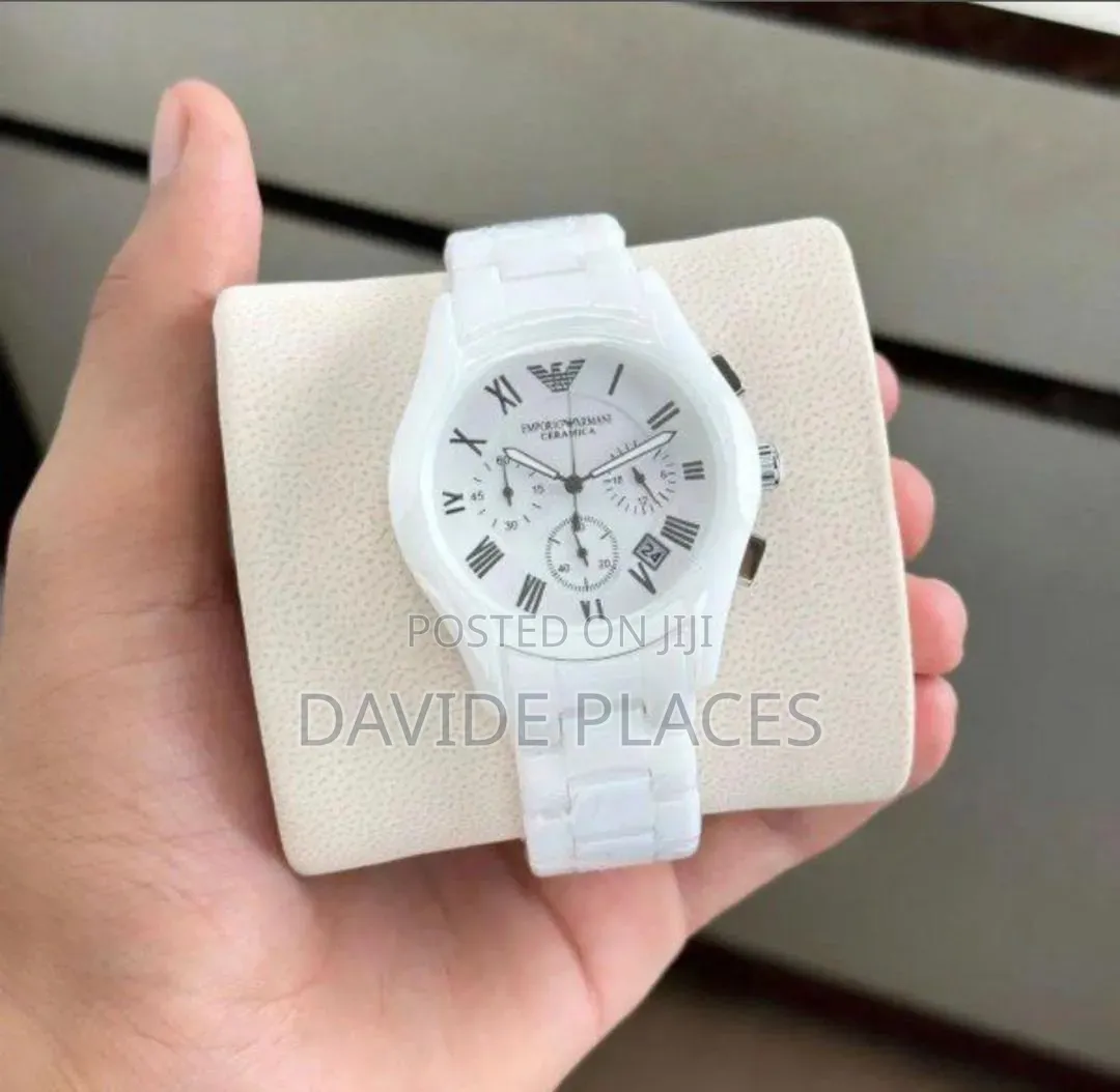 Emporio Armani Couples Stainless Ceramic Watch, With Active Chronogra