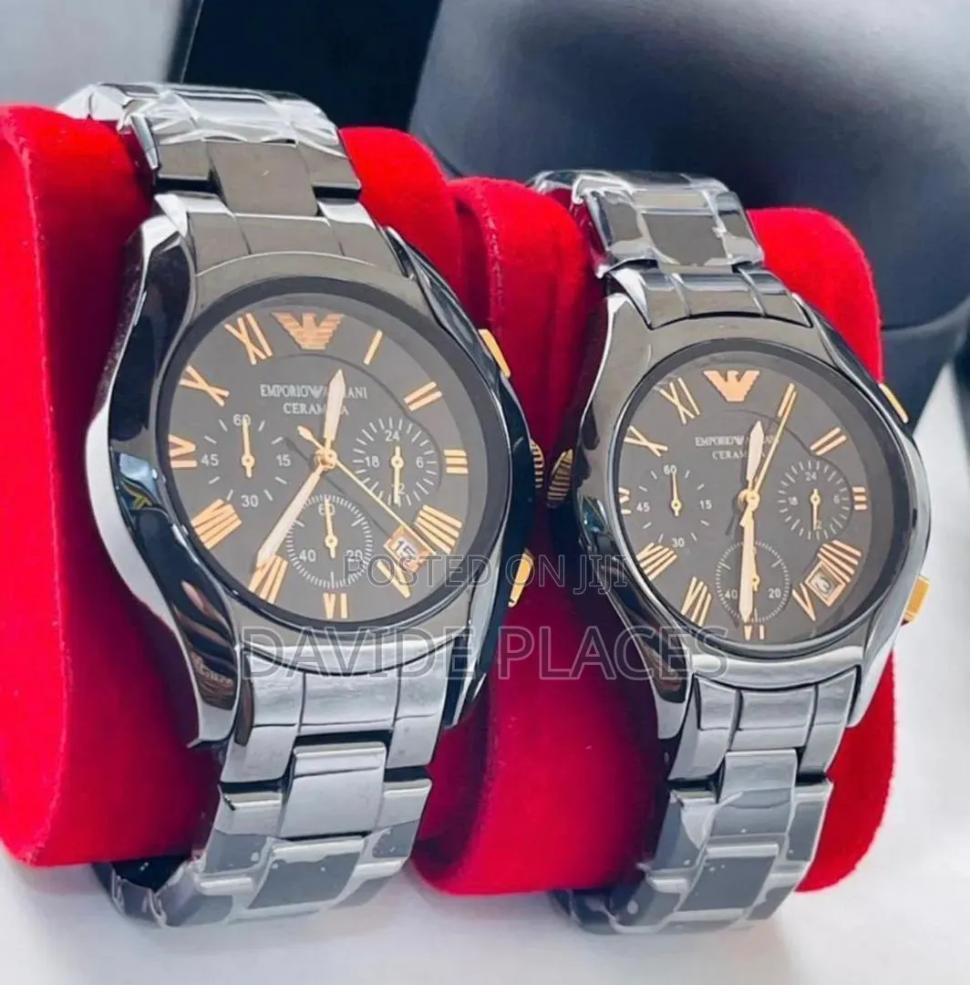 Emporio Armani Couples Stainless Ceramic Watch, With Active Chronogra