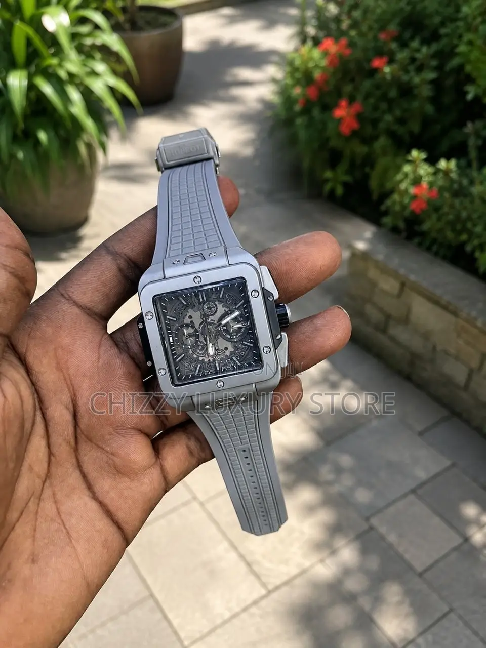 Hublot Quality Luxury Automatic Engine Rubber Strap Wristwatch