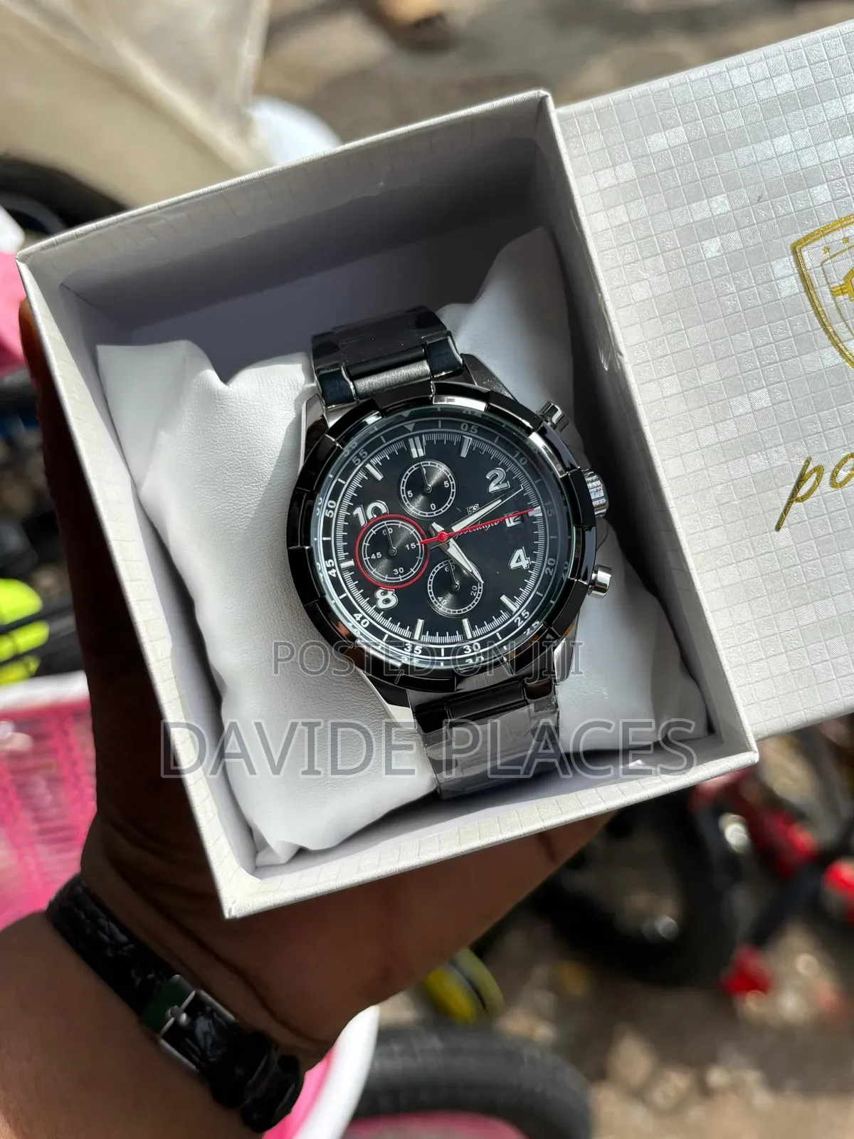 Poedagar Chain*Chronograph Waterproofs With Sapphire Glass _Comes
