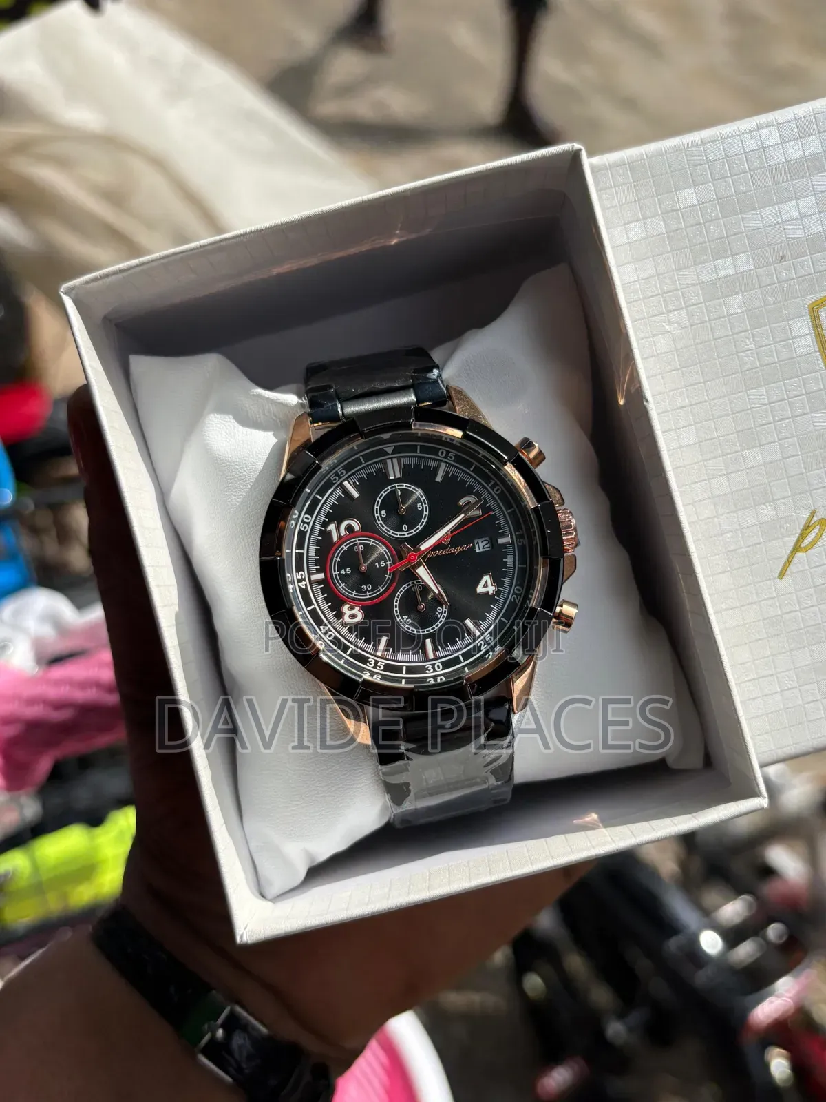 Poedagar Chain*Chronograph Waterproofs With Sapphire Glass _Comes