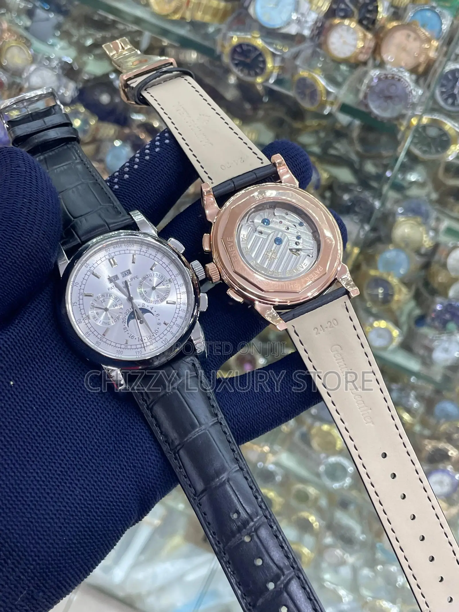 Patek Philippe Quality Luxury Genuine Leather Automatic Wristwatch