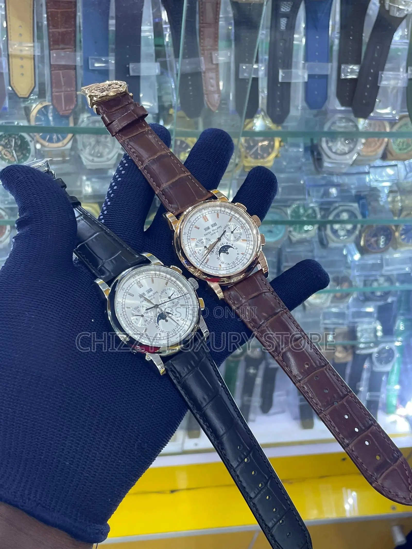 Patek Philippe Quality Luxury Genuine Leather Automatic Wristwatch