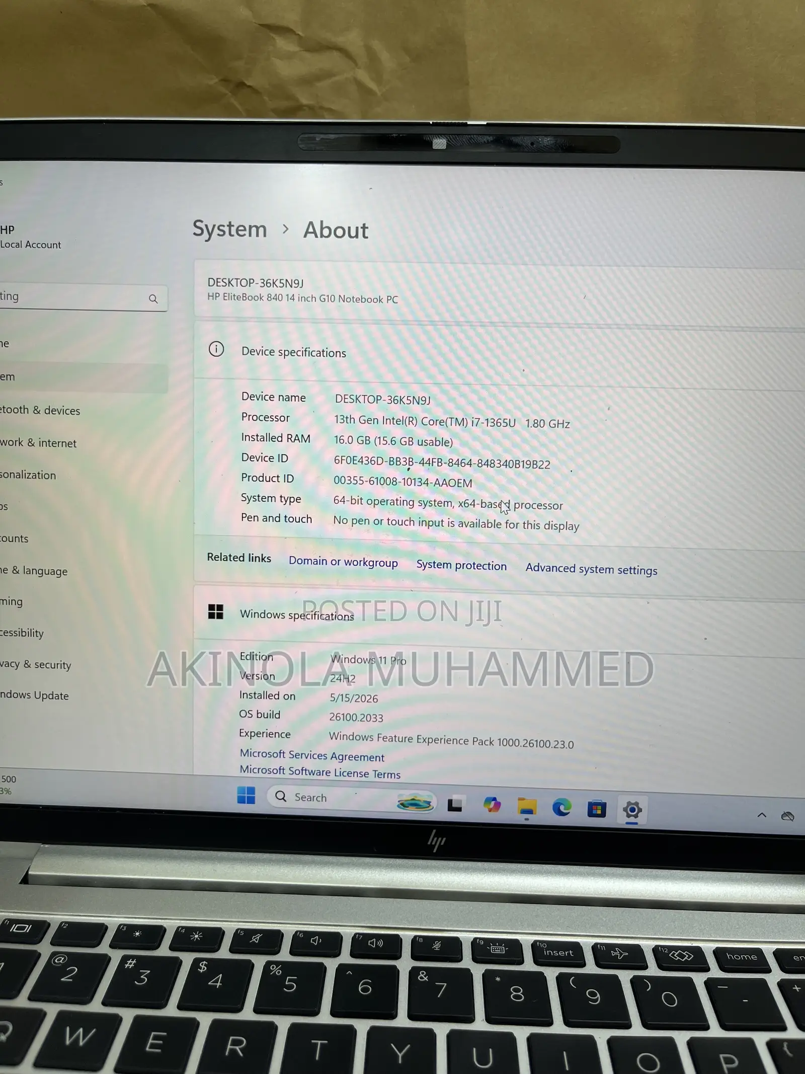 Laptop HP EliteBook 840 G10 16GB Intel Core i7 SSD 512GB
