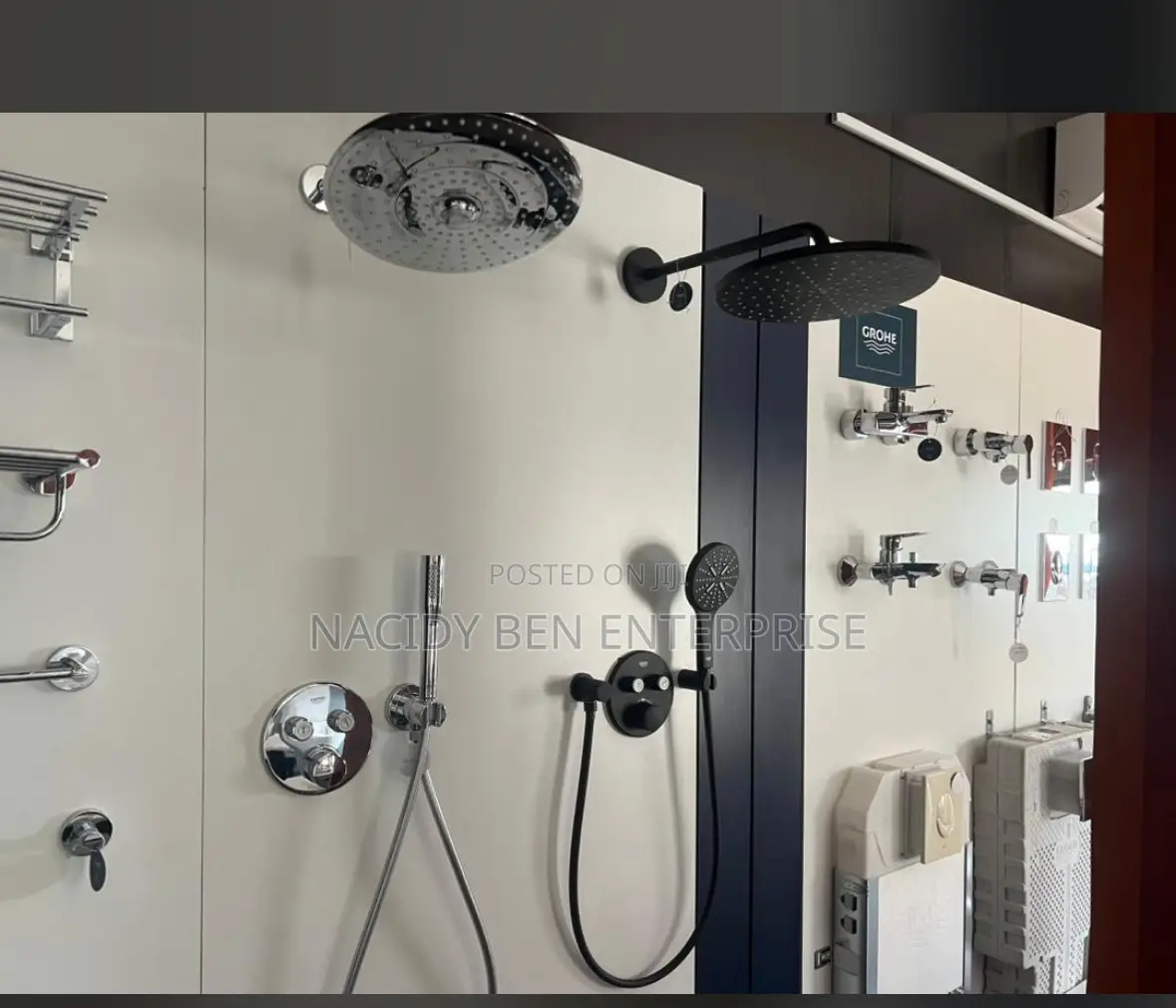 Matte Black Grohe Euphoria Shower System