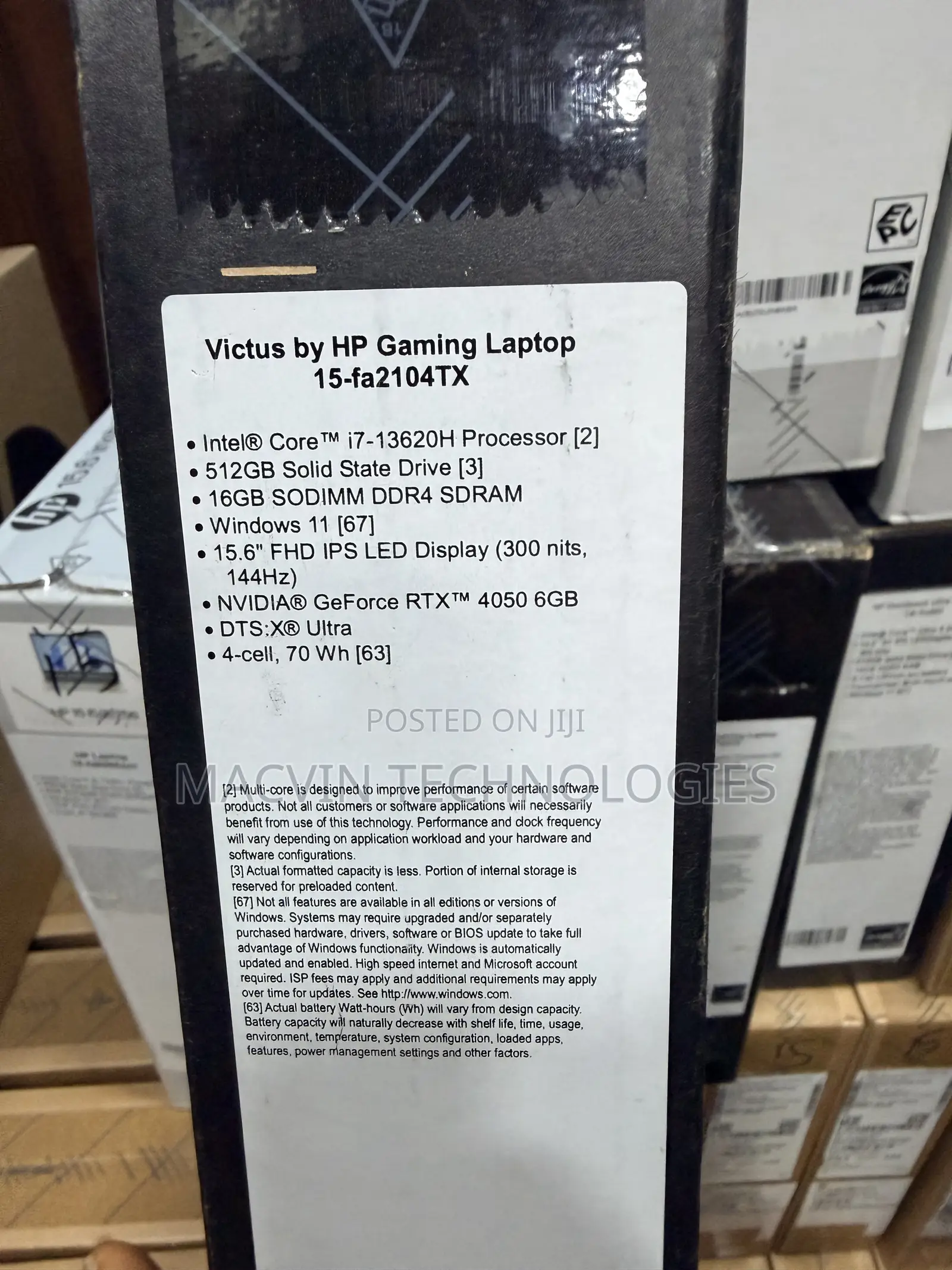 New Laptop HP Victus 15 16GB Intel Core i7 SSD 512GB