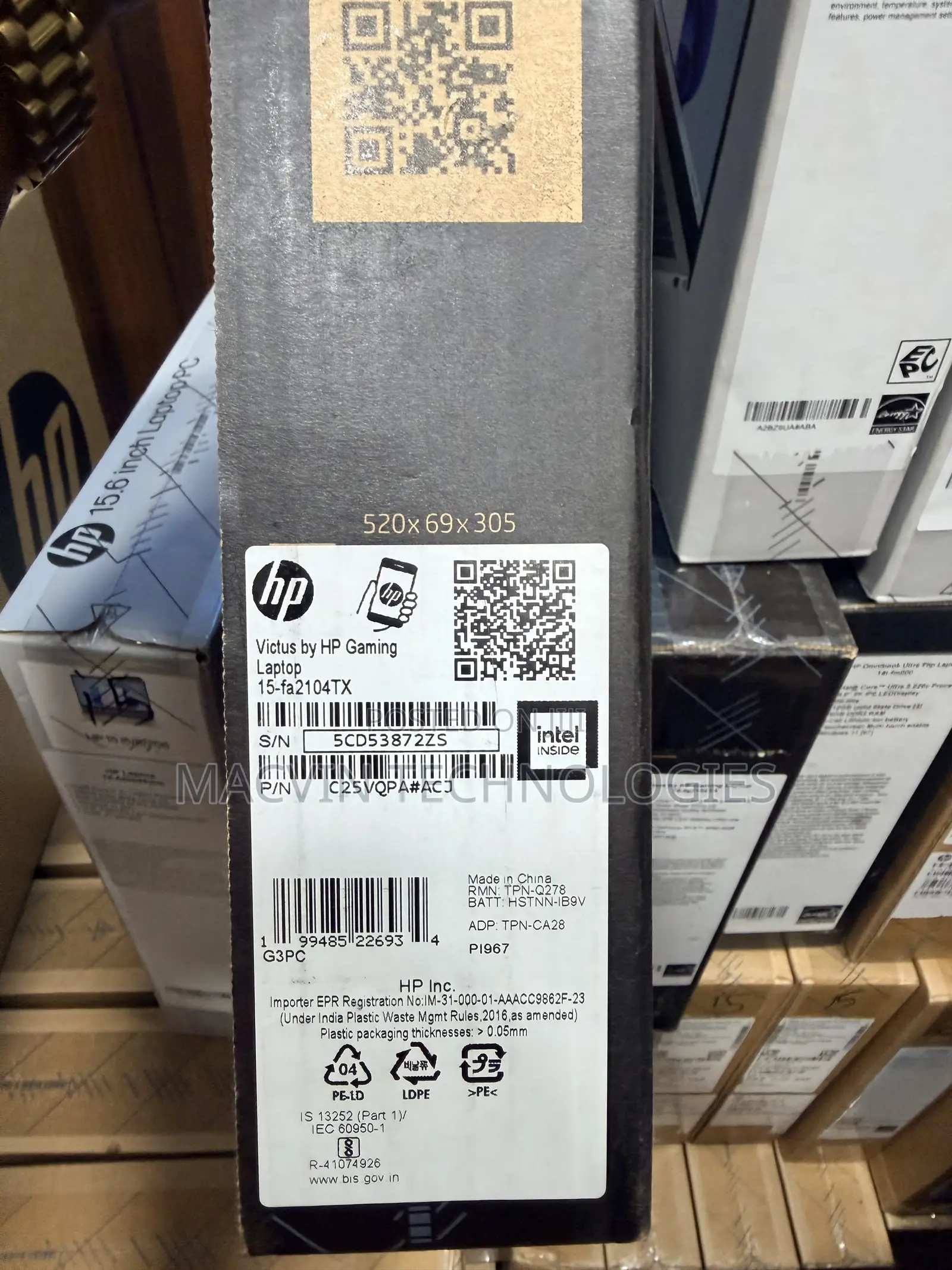 New Laptop HP Victus 15 16GB Intel Core i7 SSD 512GB