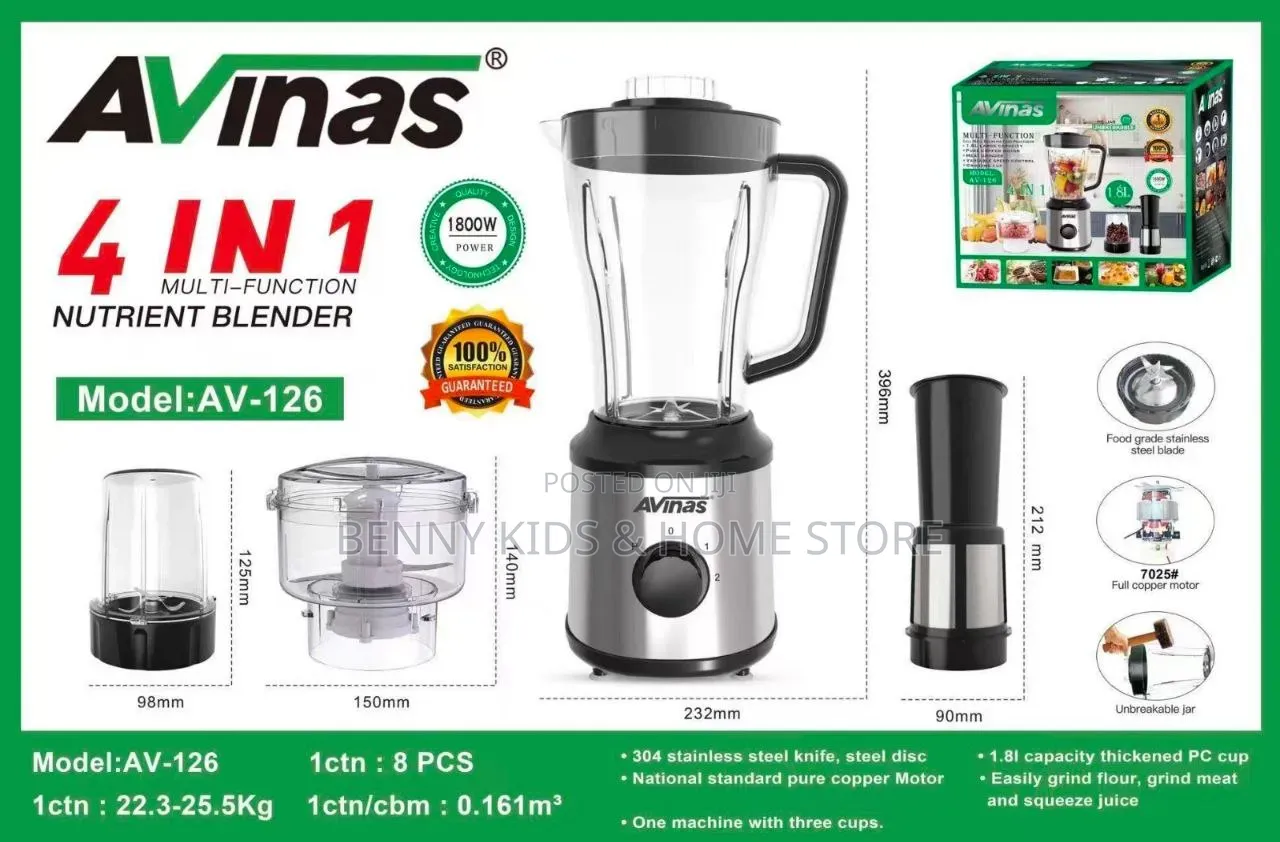 Avians 4in1 Blender /Food Processor