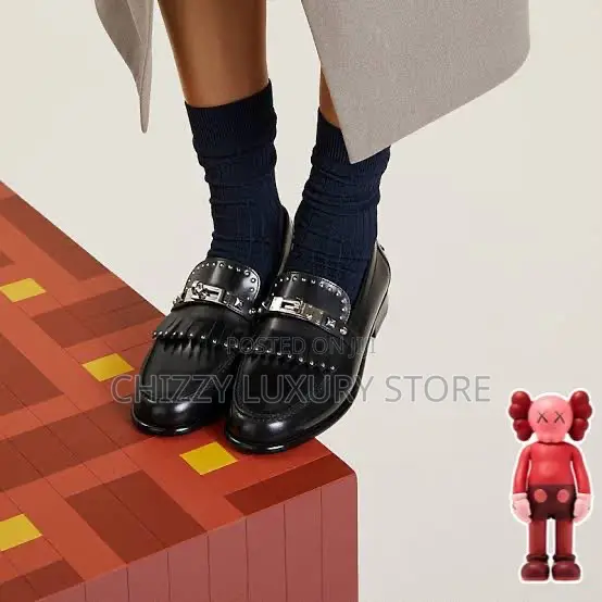 Hermes Destin Malaysia Quality Luxury Black Shoe