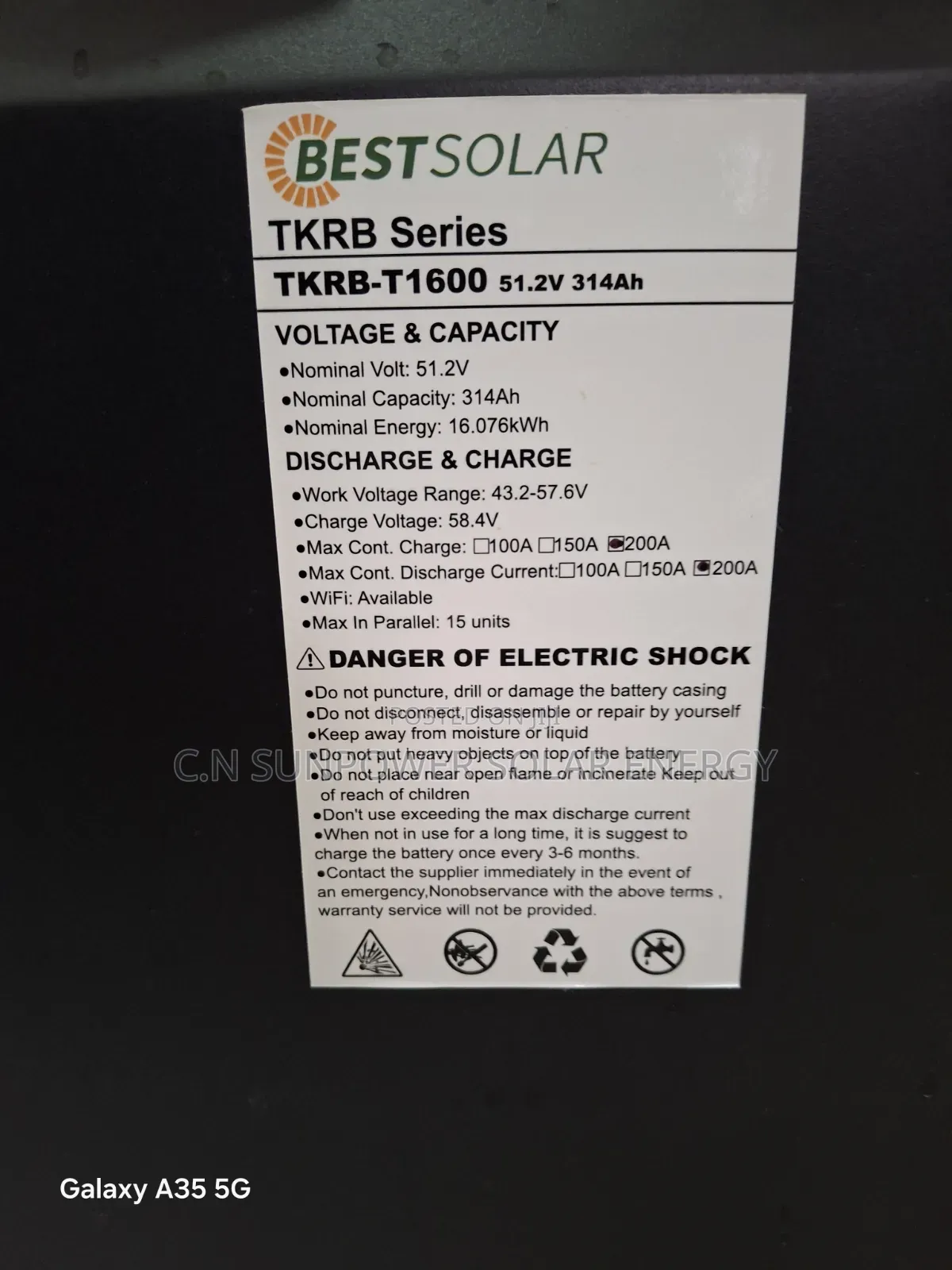 16kwh/48v Best Solar Lithium-Iron Phosphate Energy Storage Battery